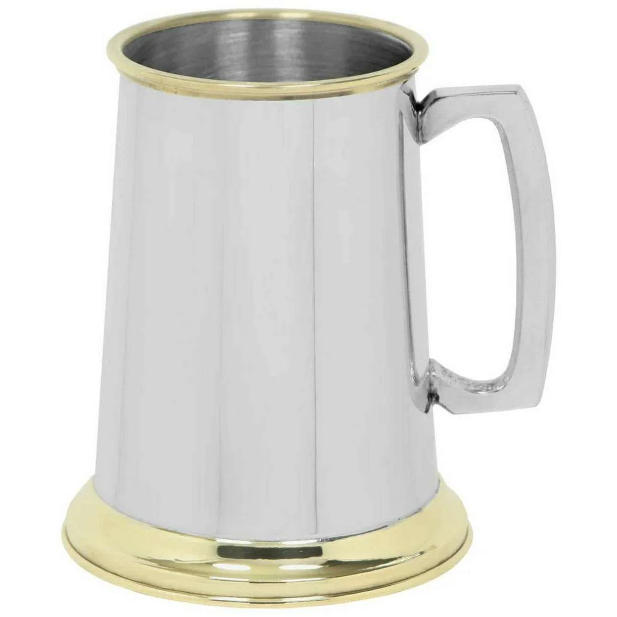 English Pewter Company 1pt Berkshire Tankard - Silver/Gold