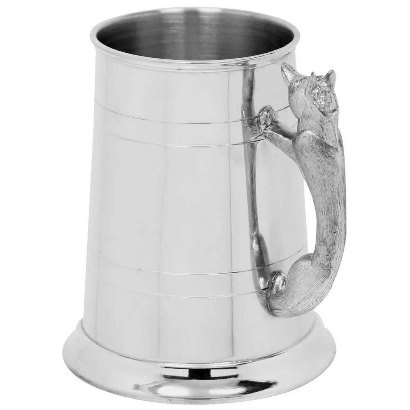 English Pewter Company 1pt Fox Handle Tankard - Silver - Image 2