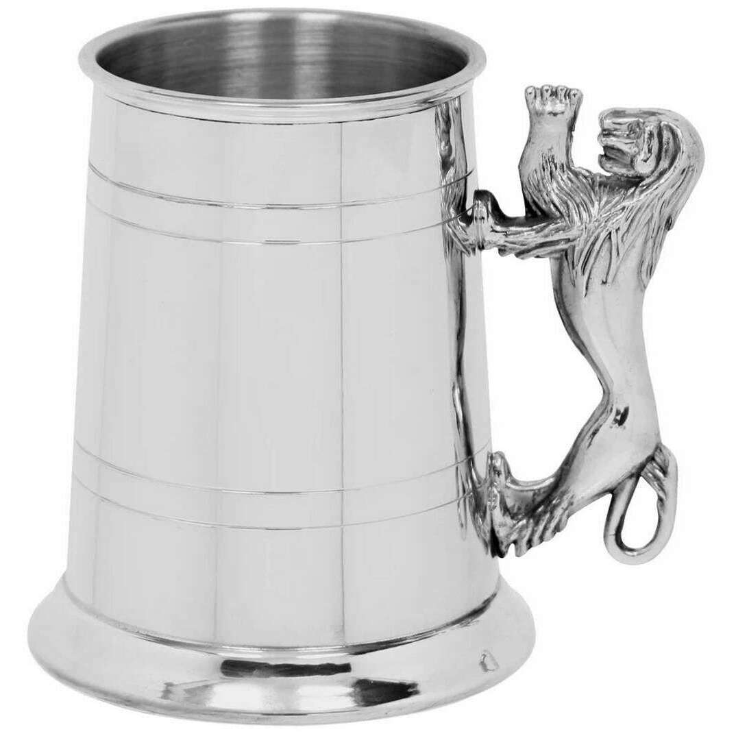 English Pewter Company 1pt Lion Tankard - Silver
