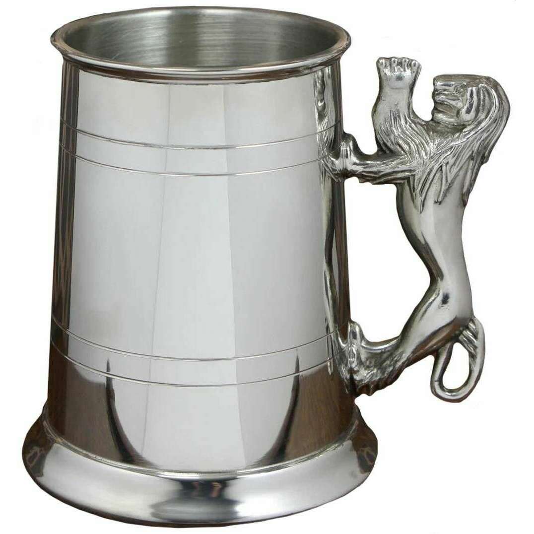 English Pewter Company 1pt Lion Tankard - Silver - Image 3
