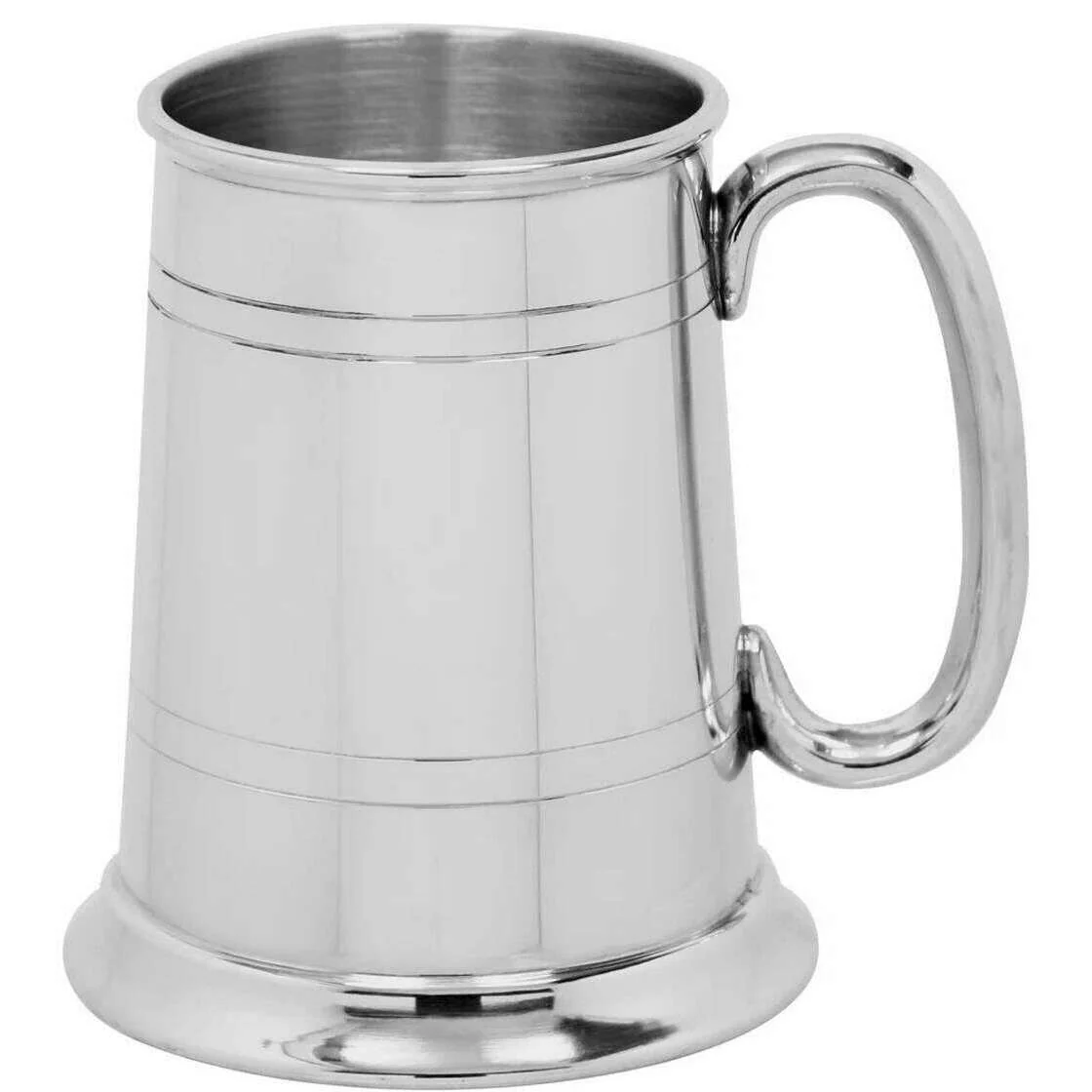 English Pewter Company 1pt Straight C Handle Tankard - Silver