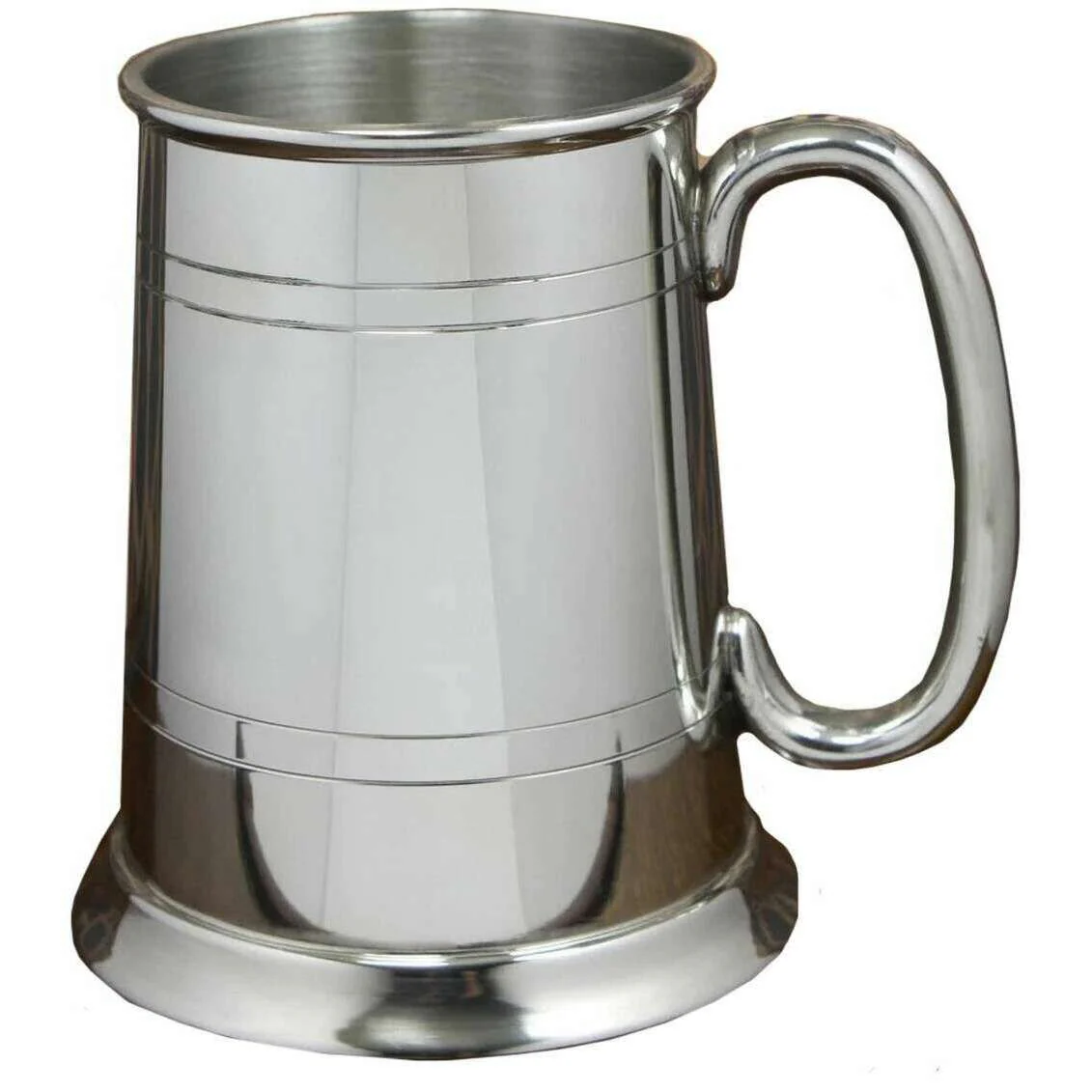 English Pewter Company 1pt Straight C Handle Tankard - Silver - Image 3