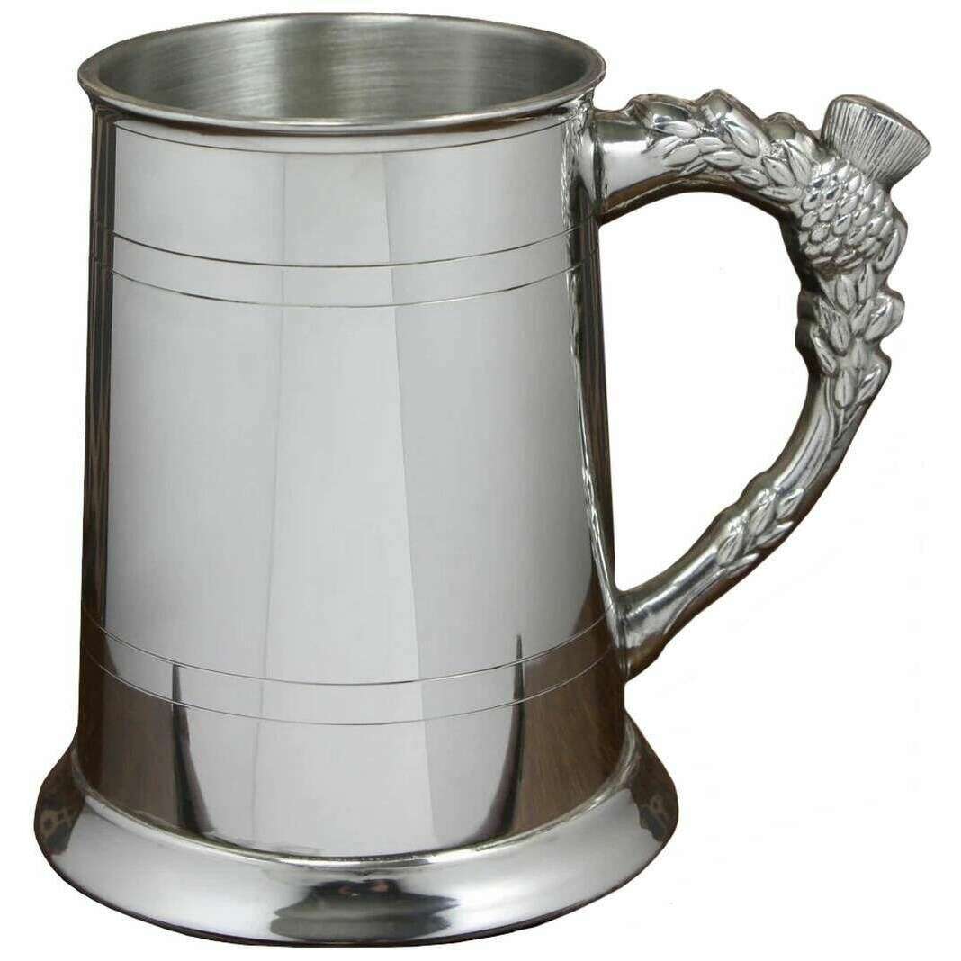 English Pewter Company 1pt Thistle Tankard - Silver - Image 3