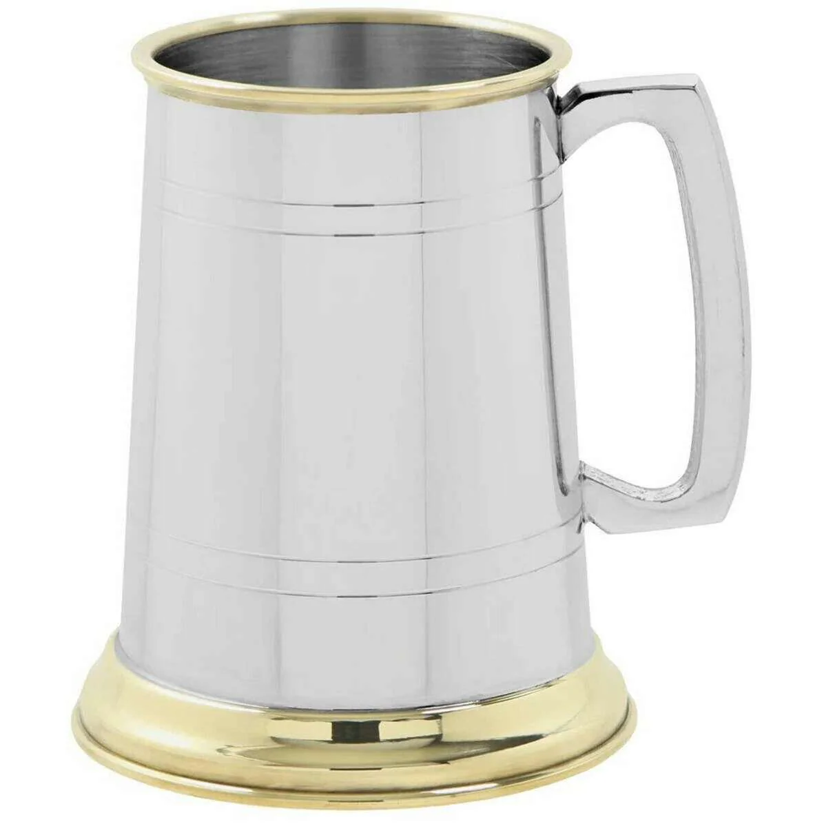 English Pewter Company 1pt Warwick Tankard - Silver/Gold