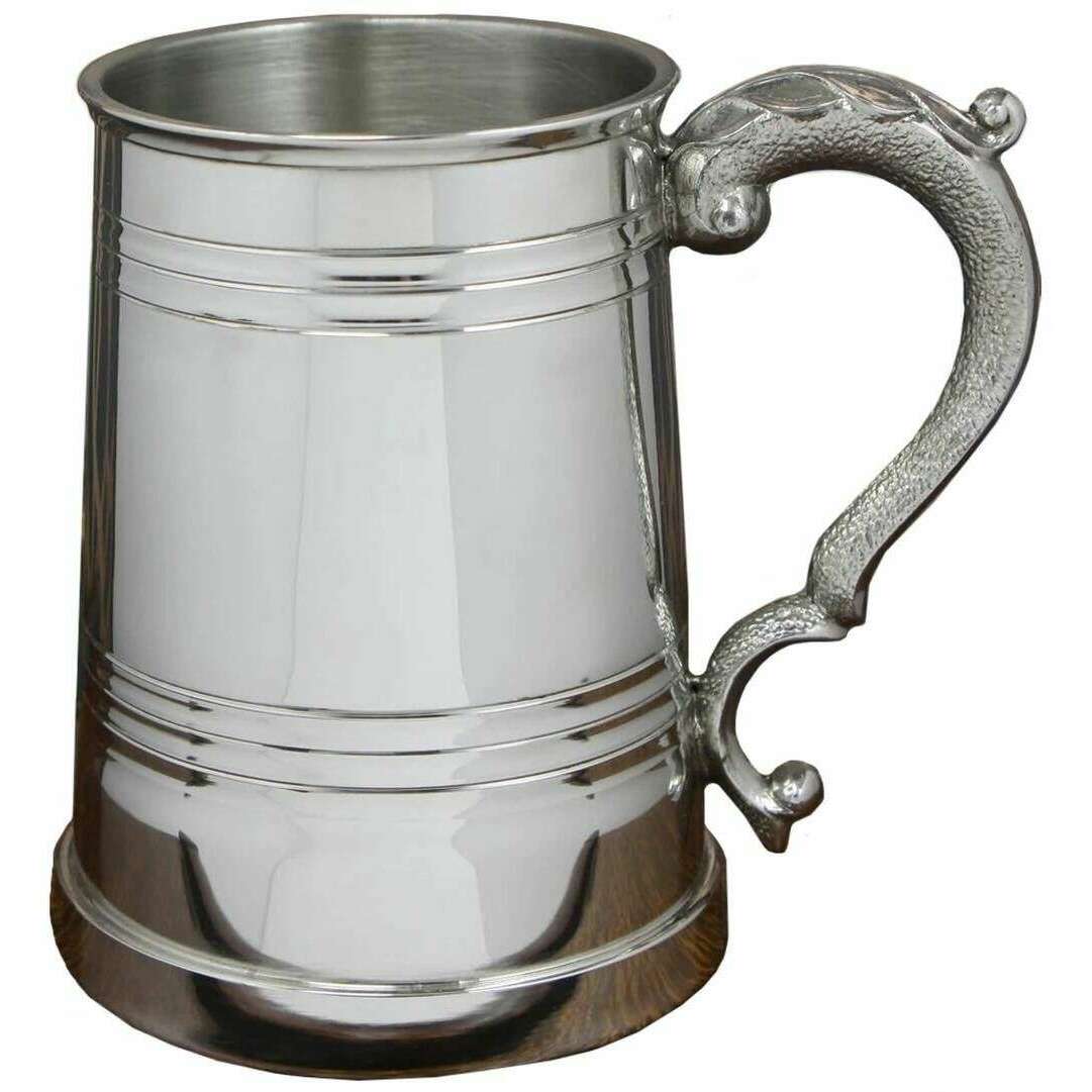 English Pewter Company 1pt Worcester Tankard - Silver - Image 3