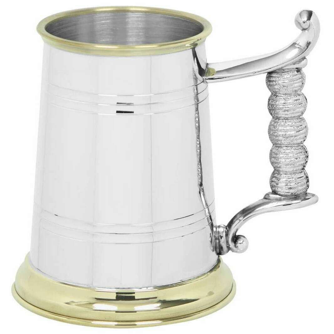 English Pewter Company 1pt Yorkshireman Tankard - Silver/Gold