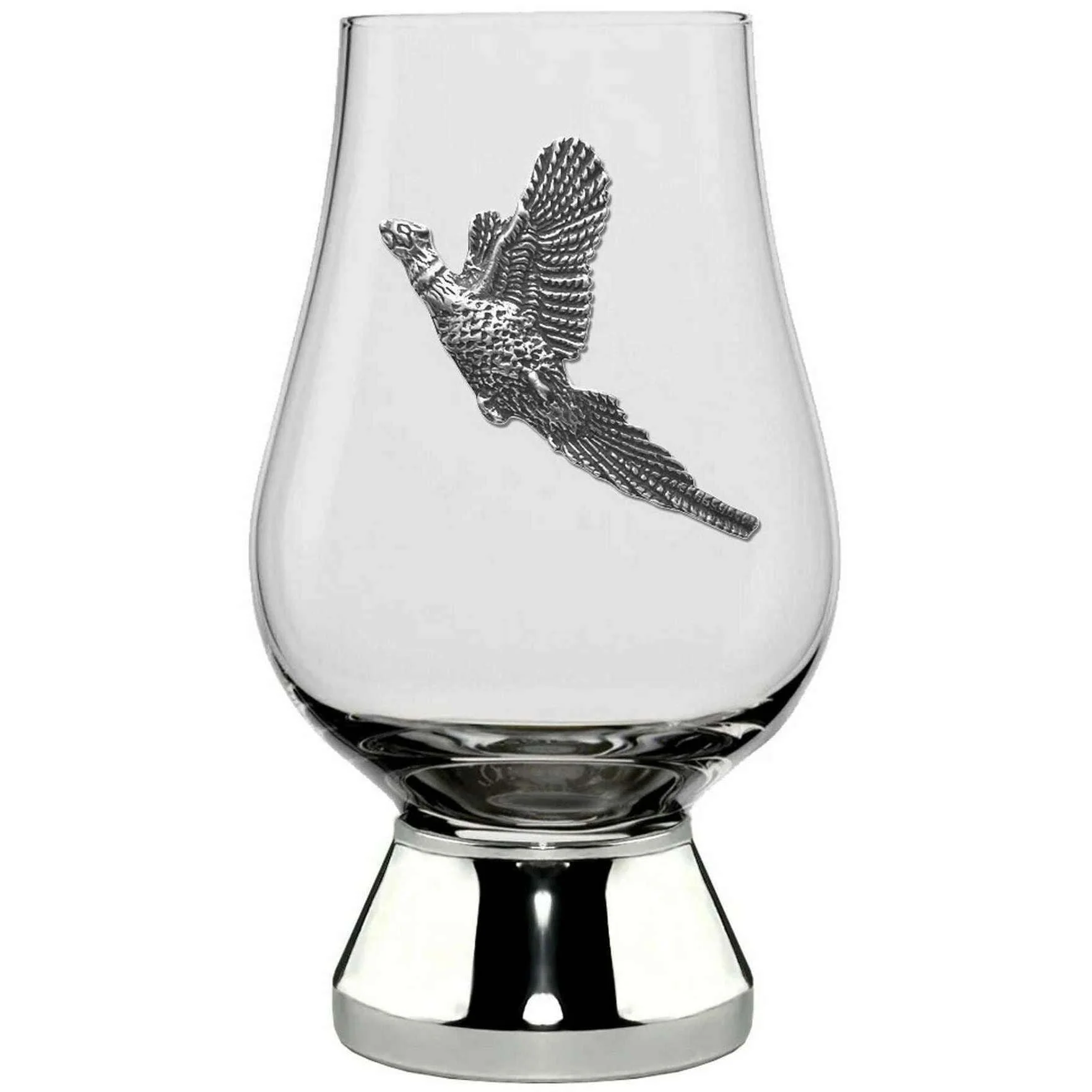 English Pewter Company 200ml Pewter Glencairn Pheasant Glass - Clear/Silver