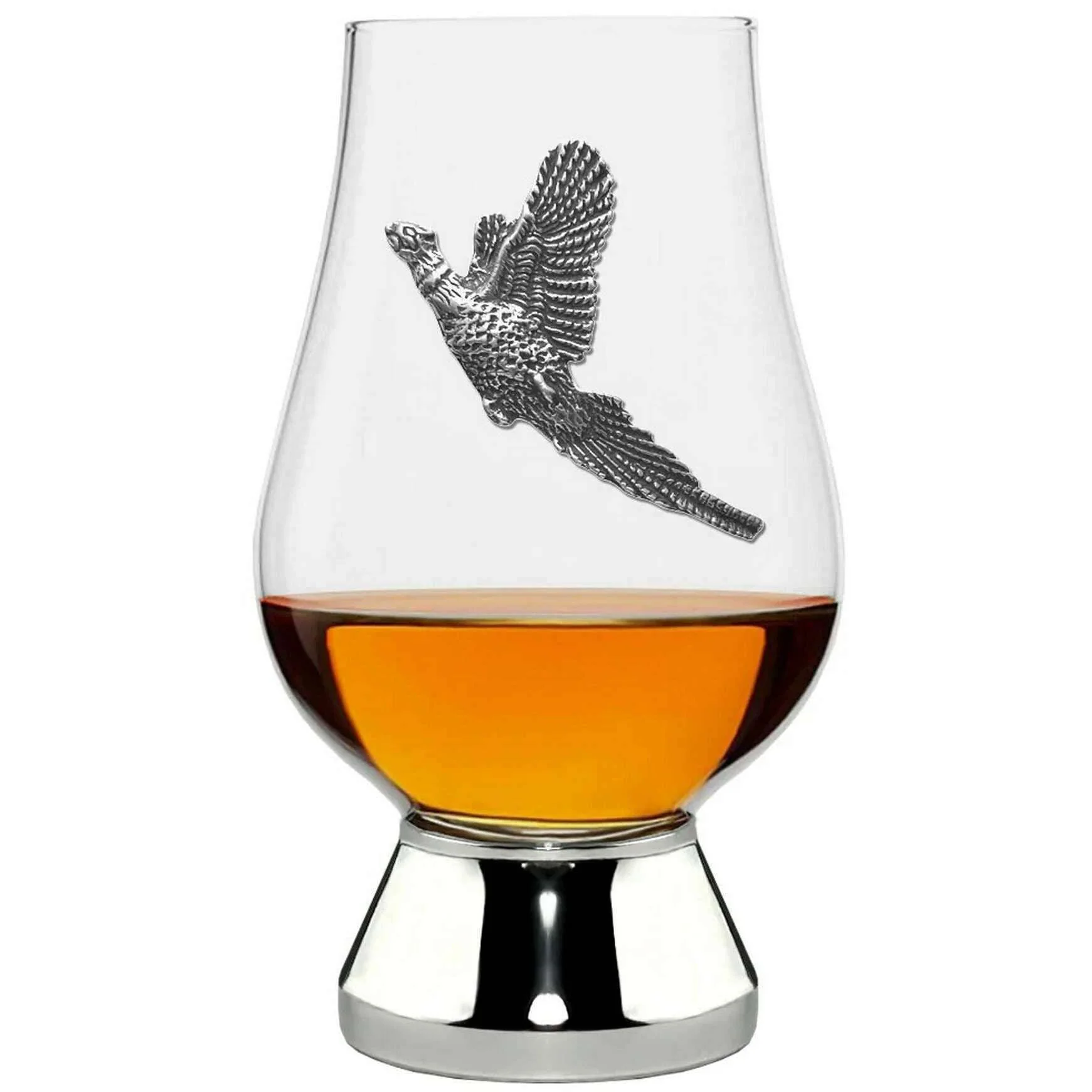English Pewter Company 200ml Pewter Glencairn Pheasant Glass - Clear/Silver - Image 2