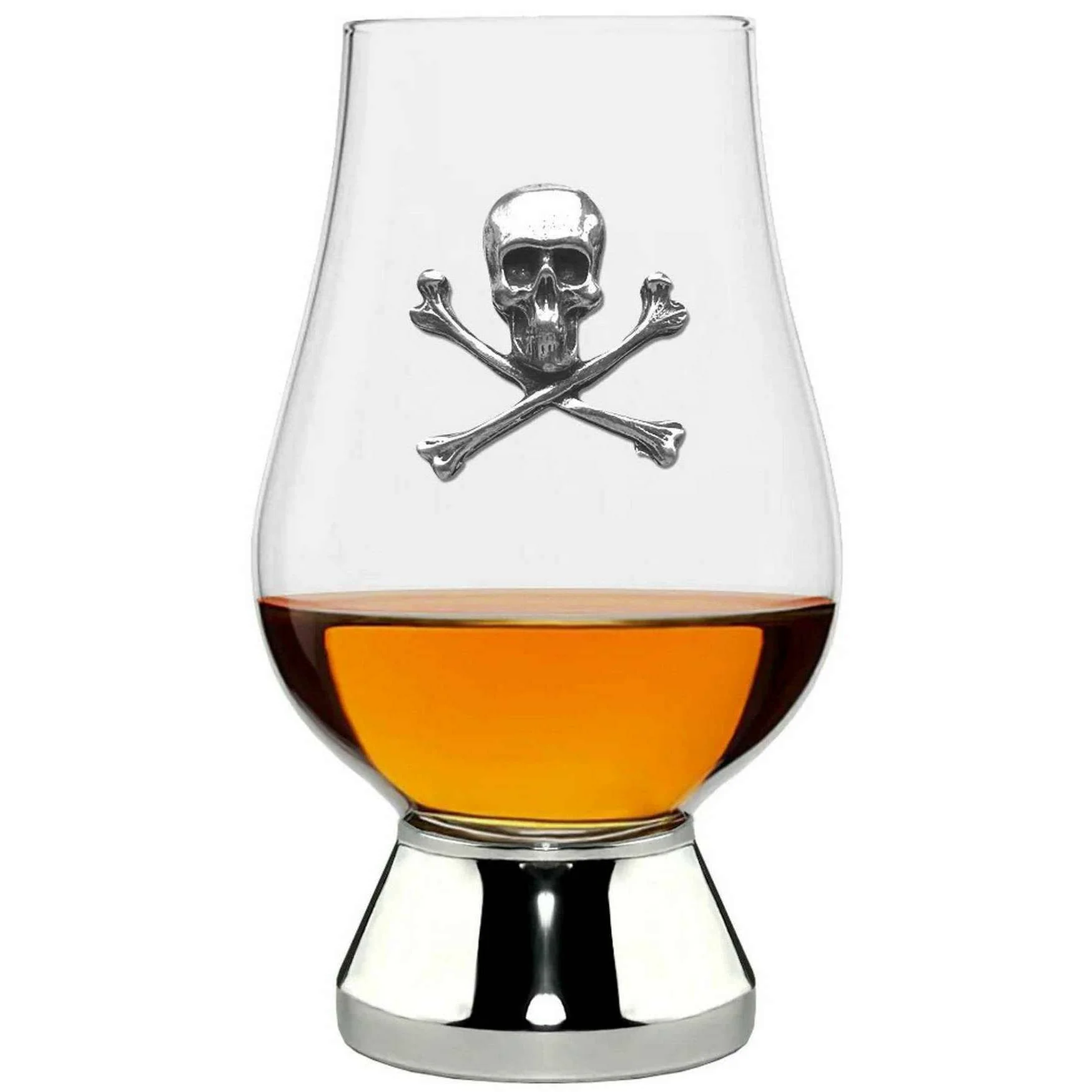 English Pewter Company 200ml Pewter Glencairn Poison Glass - Clear/Silver - Image 2