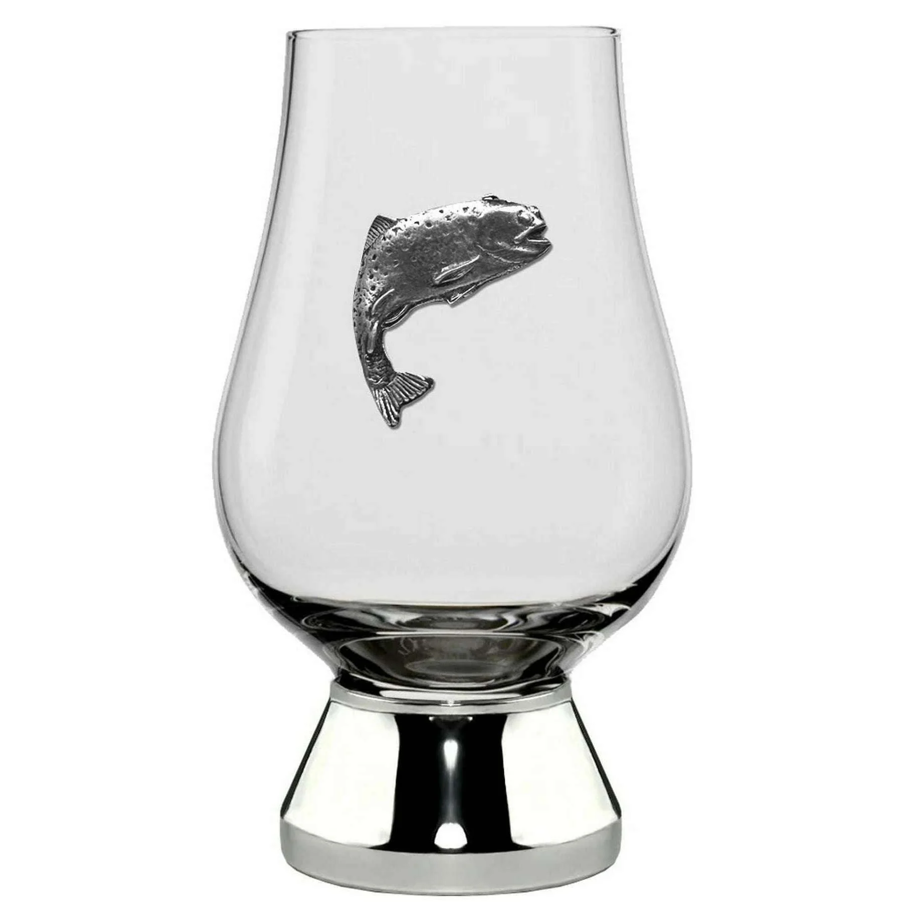English Pewter Company 200ml Pewter Glencairn Salmon Glass - Clear/Silver