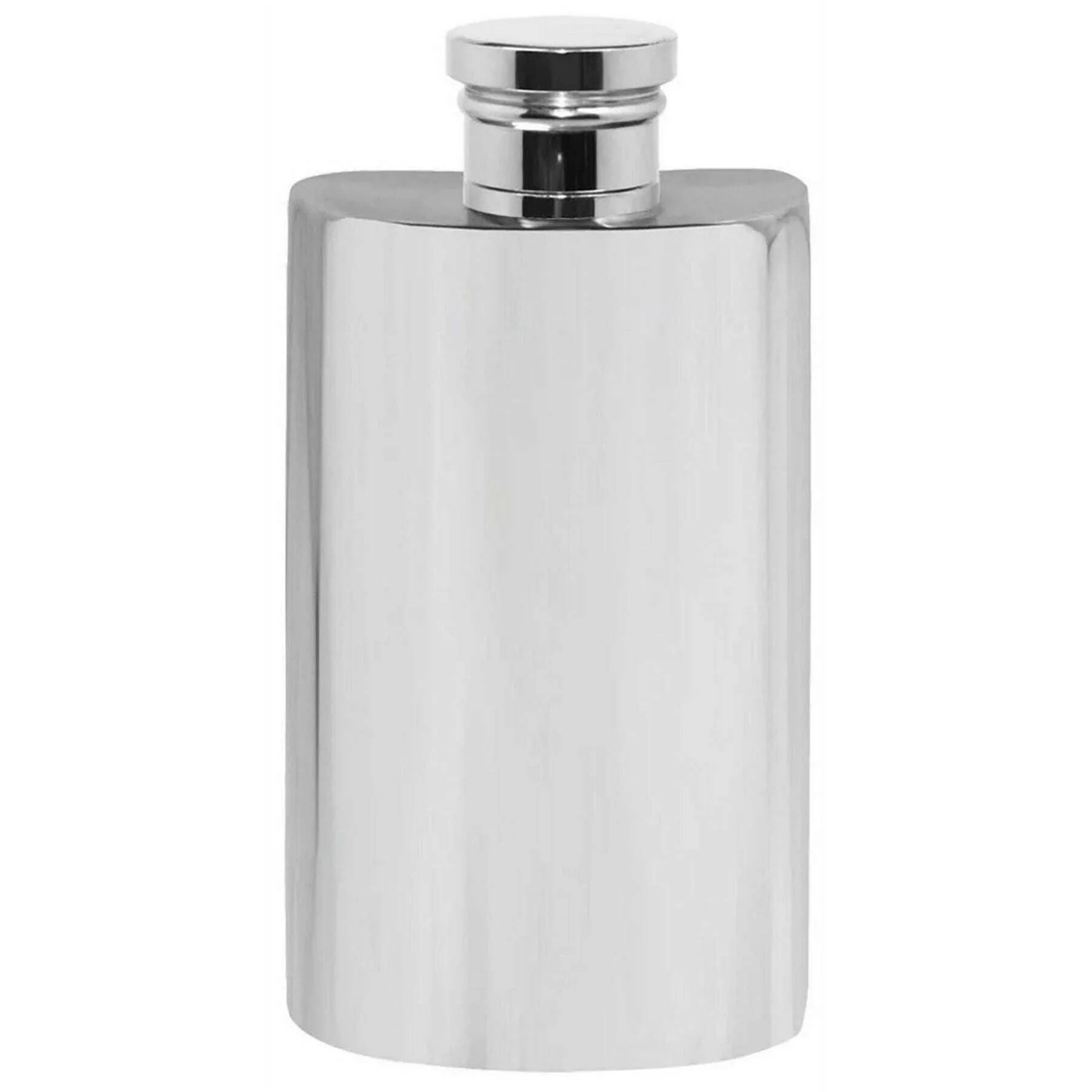 English Pewter Company 2oz Plain Top Pocket Hip Flask - Silver