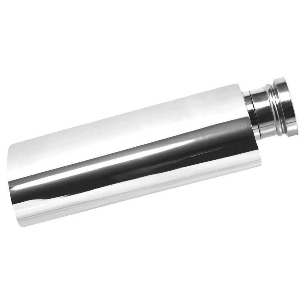 English Pewter Company 2oz Plain Top Pocket Hip Flask - Silver - Image 2