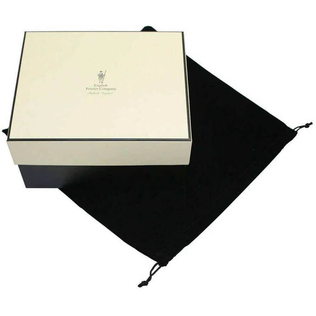 English Pewter Company 350ml Double Vogue Wine Glass Set - Clear/Silver - Image 3