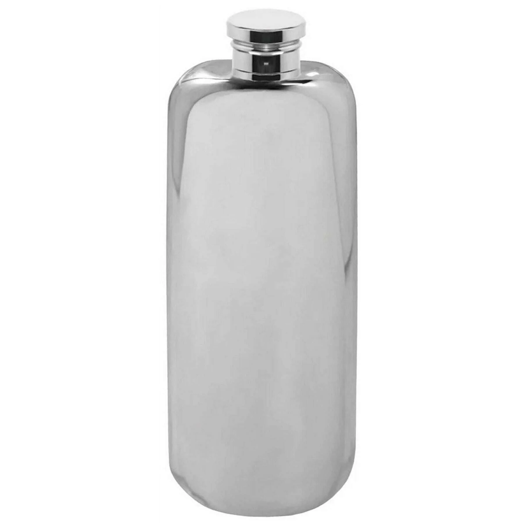 English Pewter Company 3oz Plain Top Pocket Hip Flask - Silver