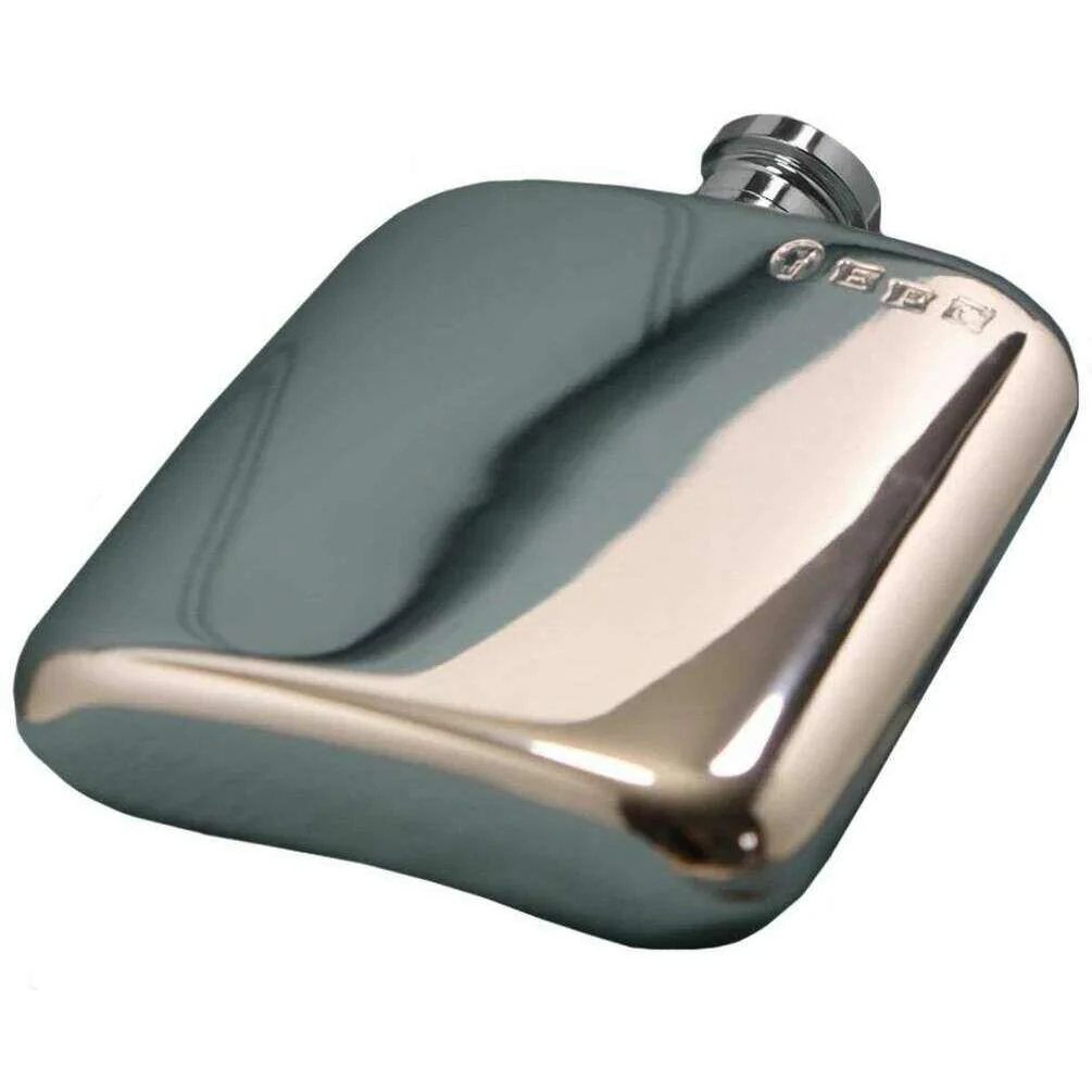 English Pewter Company 4oz Purse Flask - Silver - Image 3