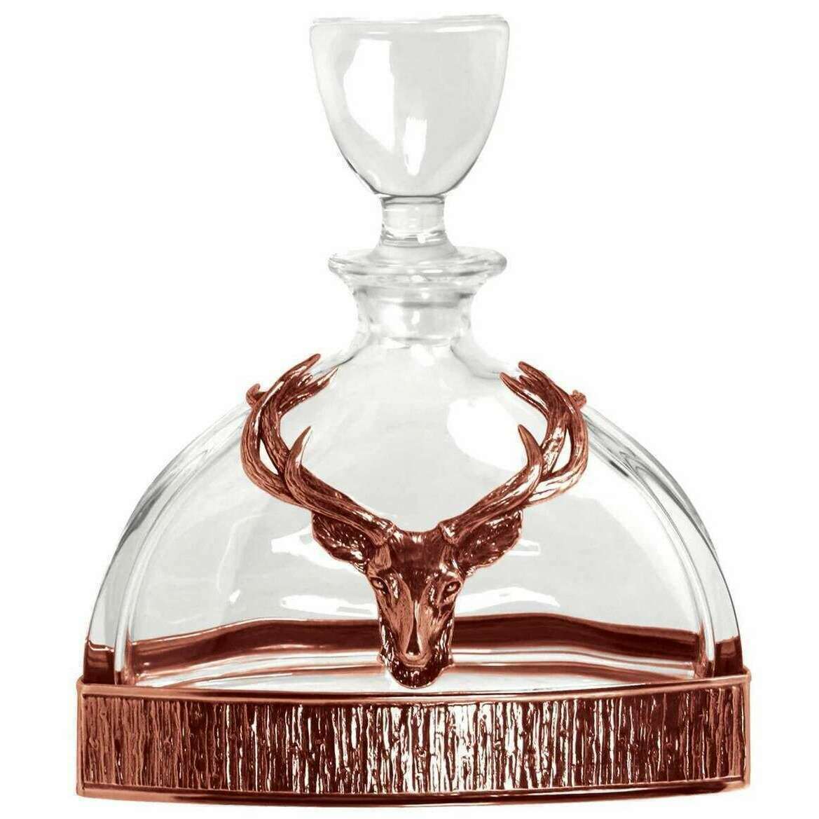 English Pewter Company 570ML Majestic Stag Decanter - Copper Orange/Clear