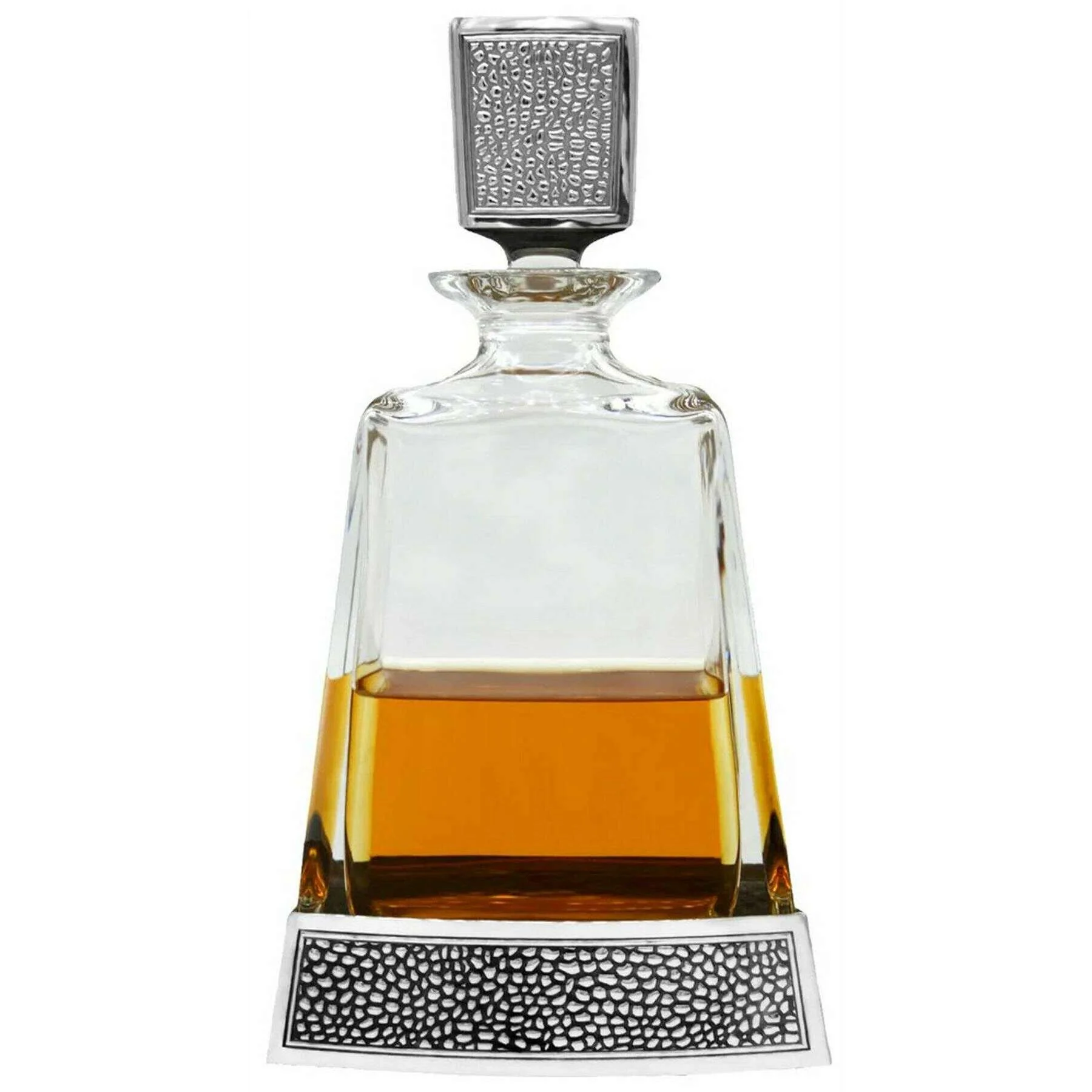 English Pewter Company 600ml Manhattan Medium Decanter - Clear/Silver