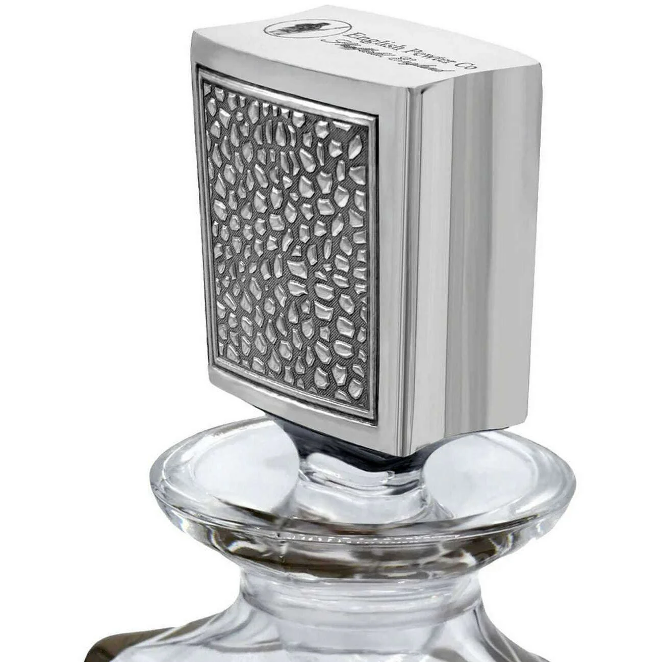 English Pewter Company 600ml Manhattan Medium Decanter - Clear/Silver - Image 5