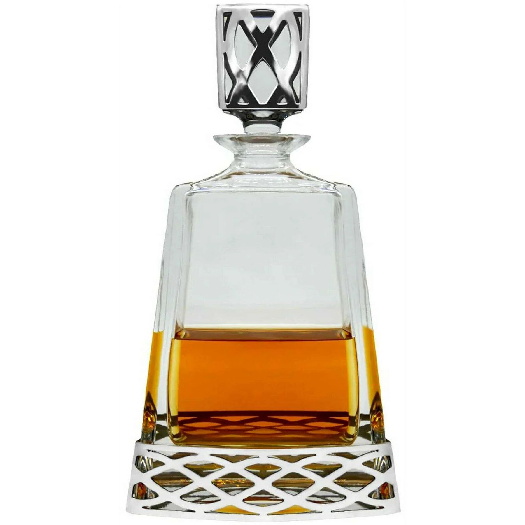 English Pewter Company 600ml Uisage Beatha Medium Decanter - Clear/Silver