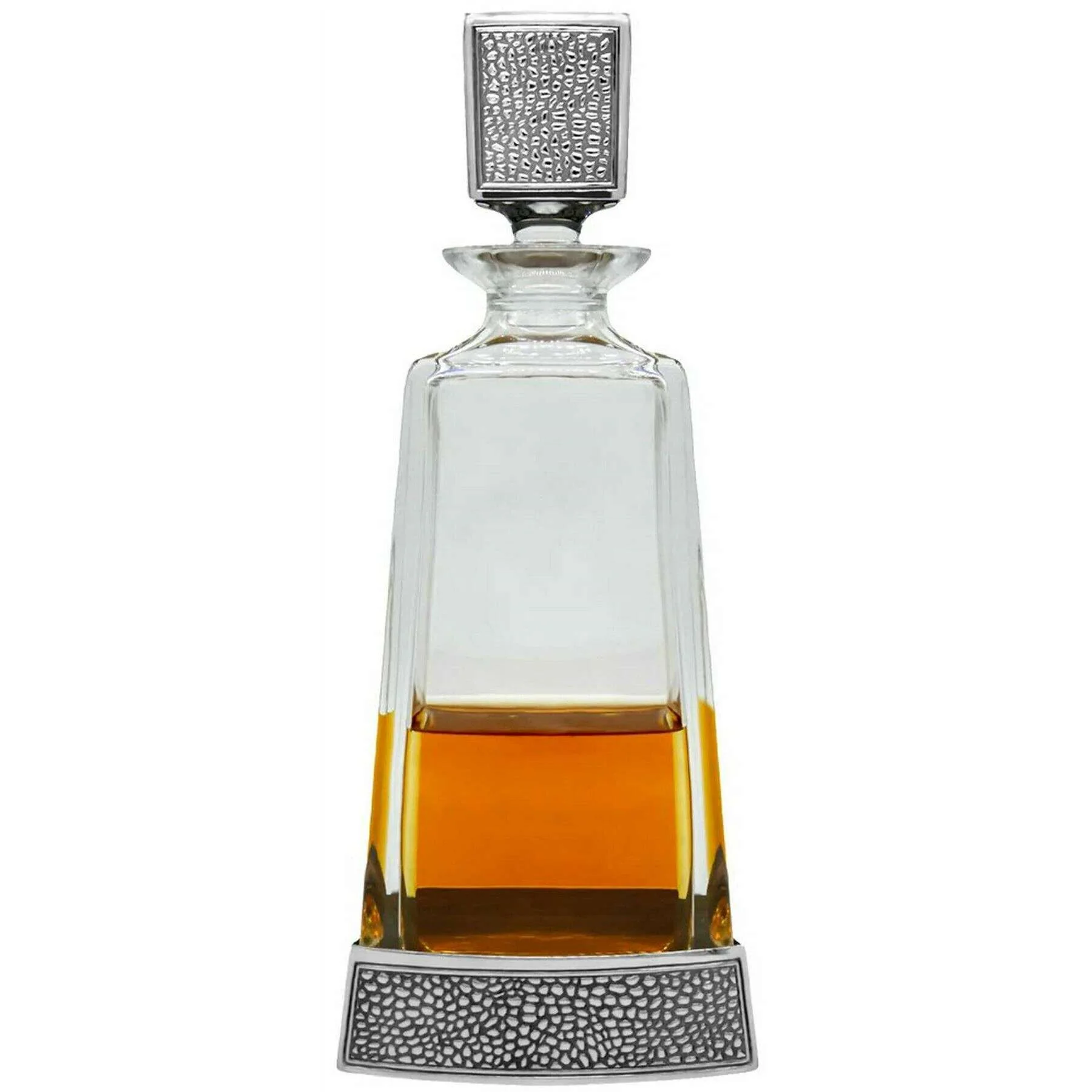 English Pewter Company 650ml Manhattan Large Decanter - Clear/Silver