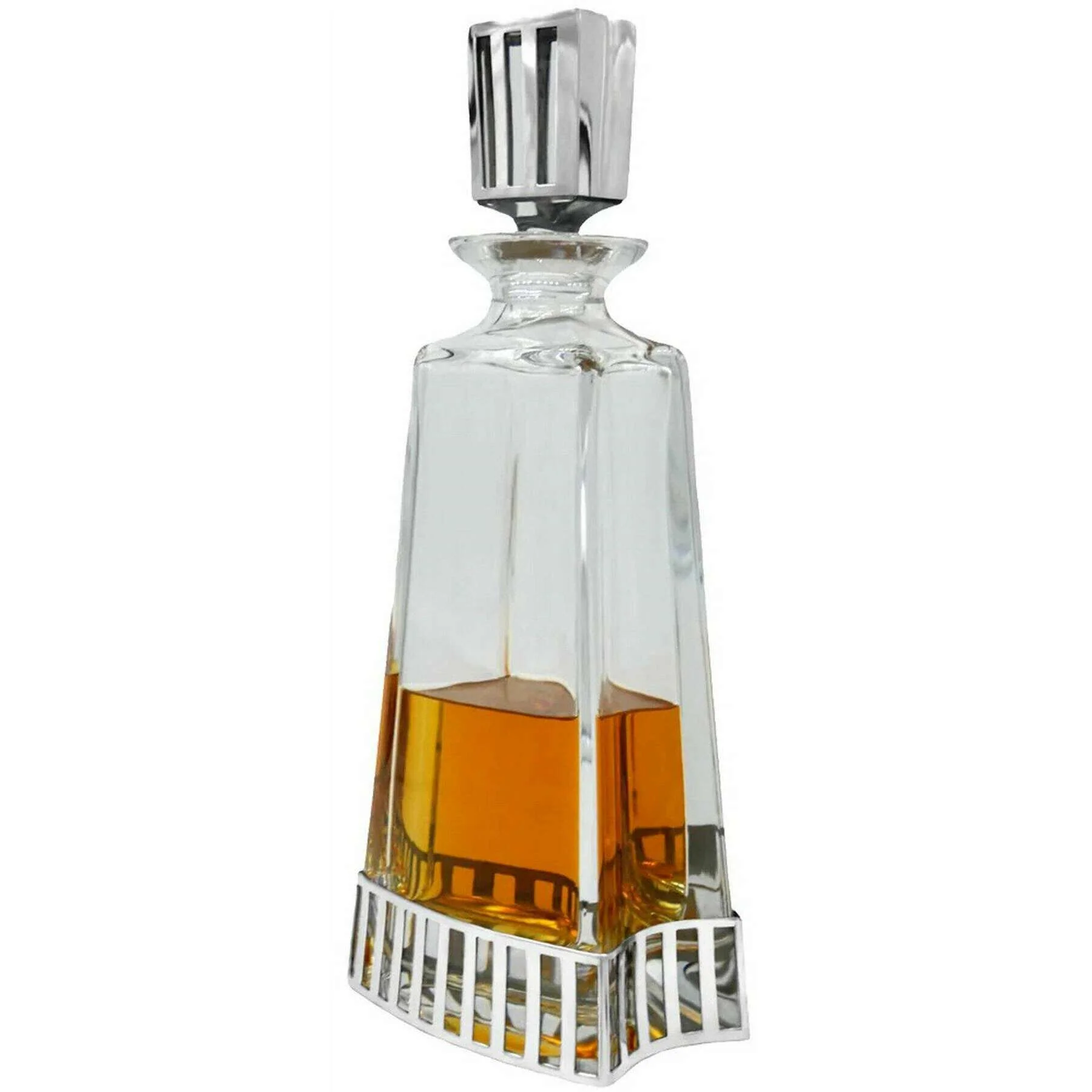 English Pewter Company 650ml Monaco Large Decanter - Clear/Silver - Image 2