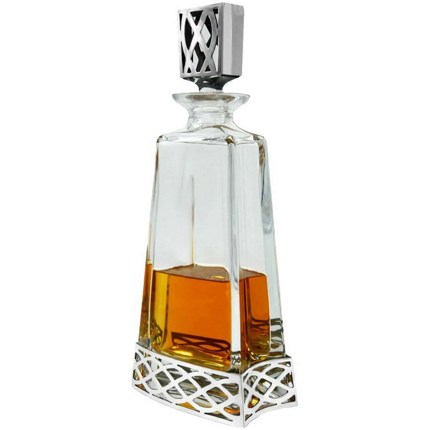English Pewter Company 650ml Uisage Beatha Large Decanter - Clear/Silver - Image 3
