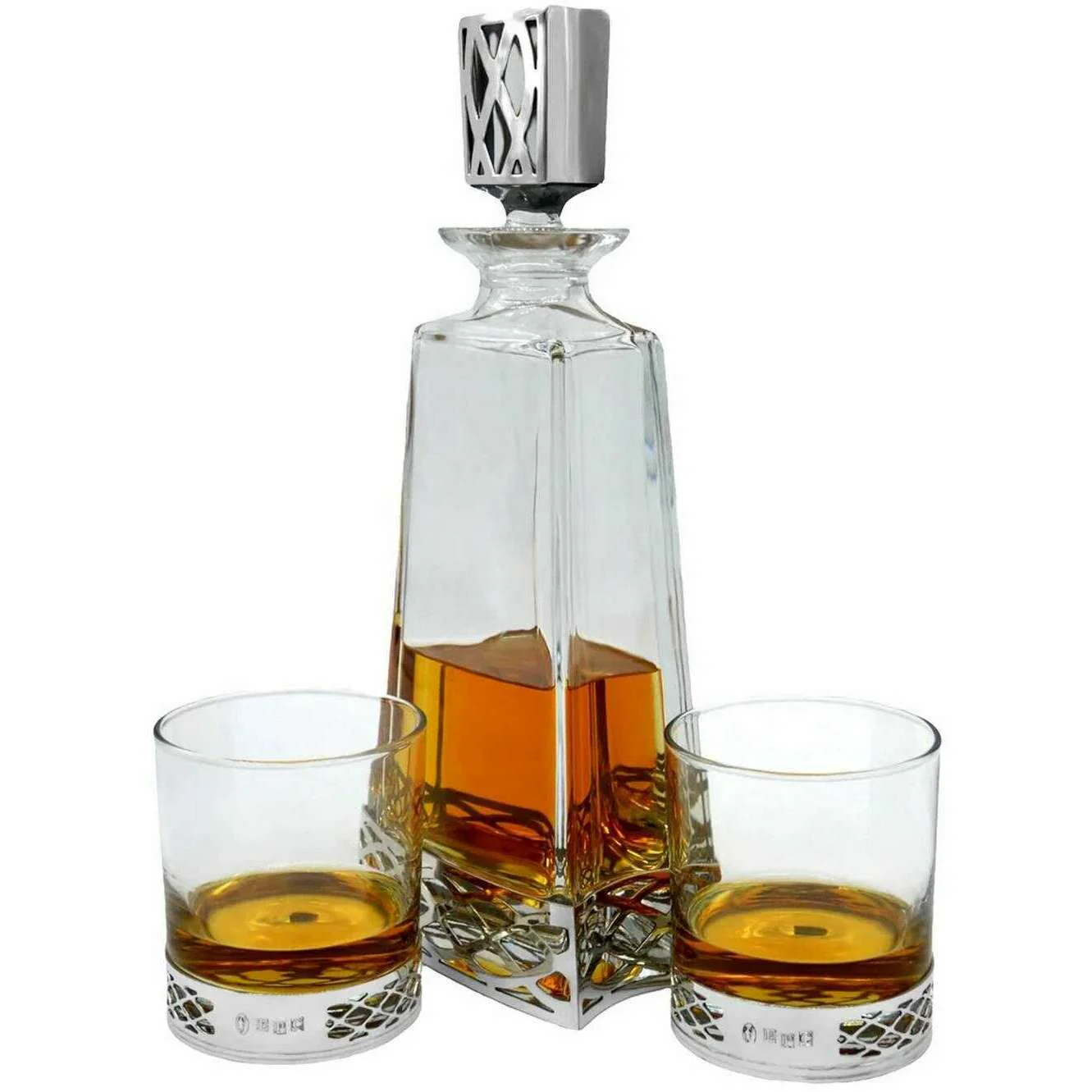English Pewter Company 650ml Uisage Beatha Large Decanter - Clear/Silver - Image 4