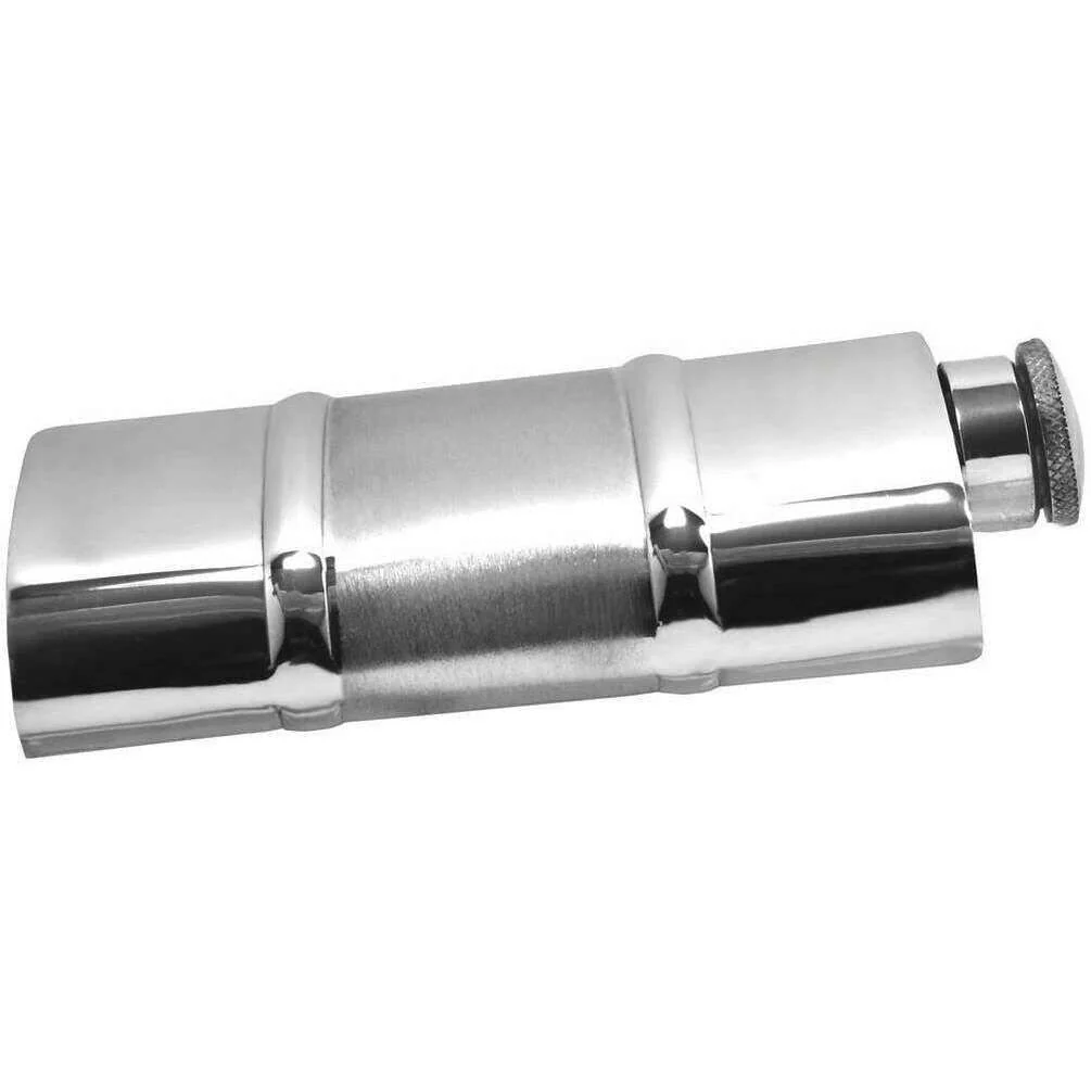 English Pewter Company 6oz Captive Top Satin Band Flask - Silver - Image 2