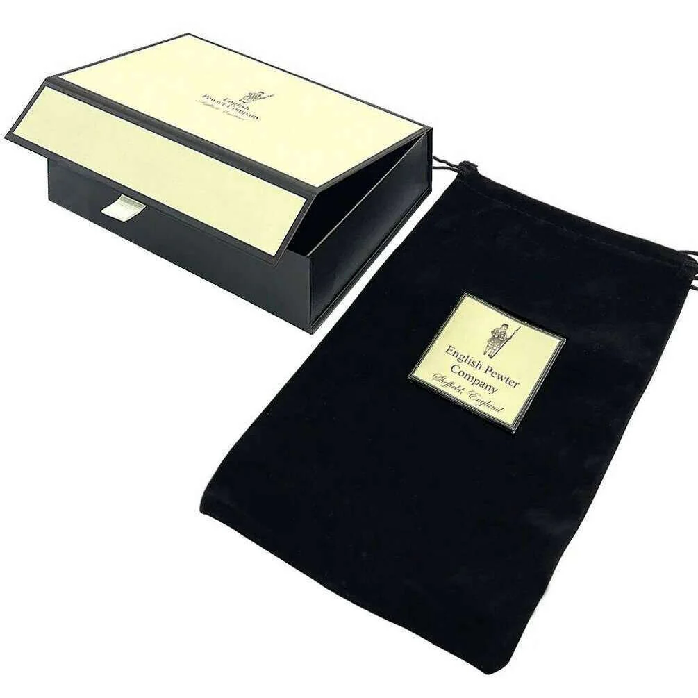 English Pewter Company 6oz Poison Hip Flask - Silver - Image 4