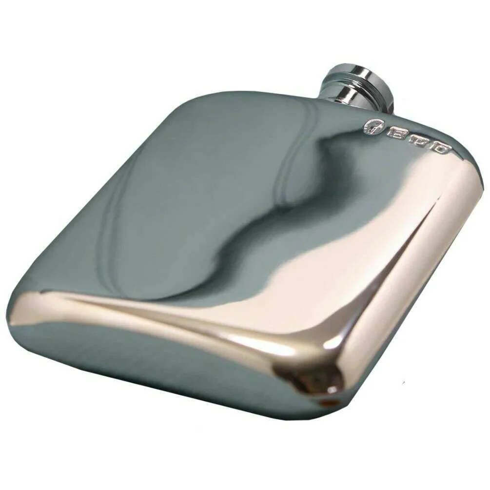 English Pewter Company 6oz Purse Flask - Silver - Image 3