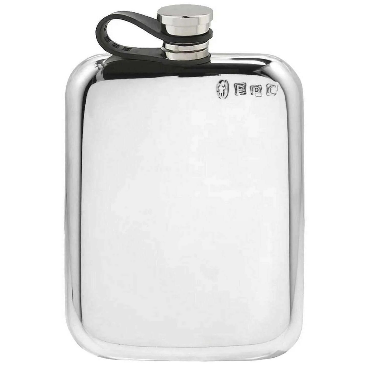 English Pewter Company 6oz Purse Flexi Cap Hip Flask - Silver