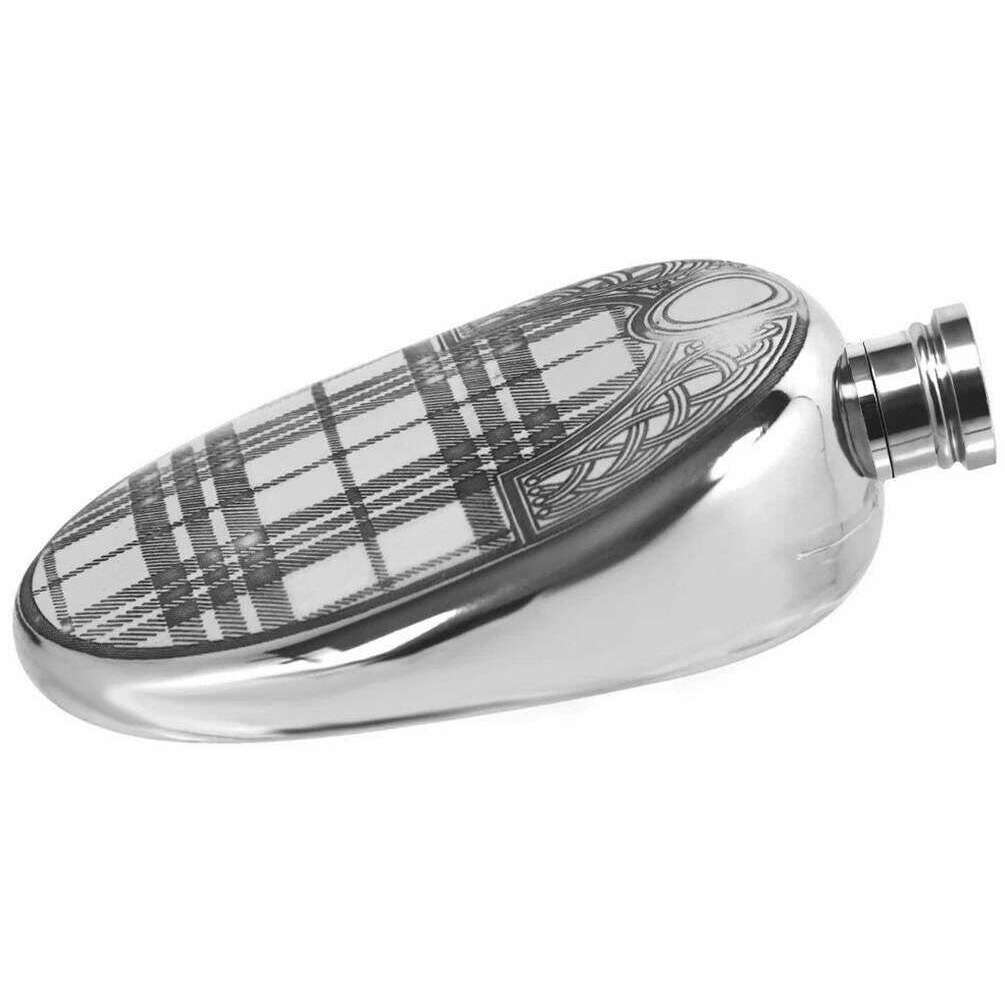 English Pewter Company 6oz Sporran Wedge Flask - Silver - Image 2