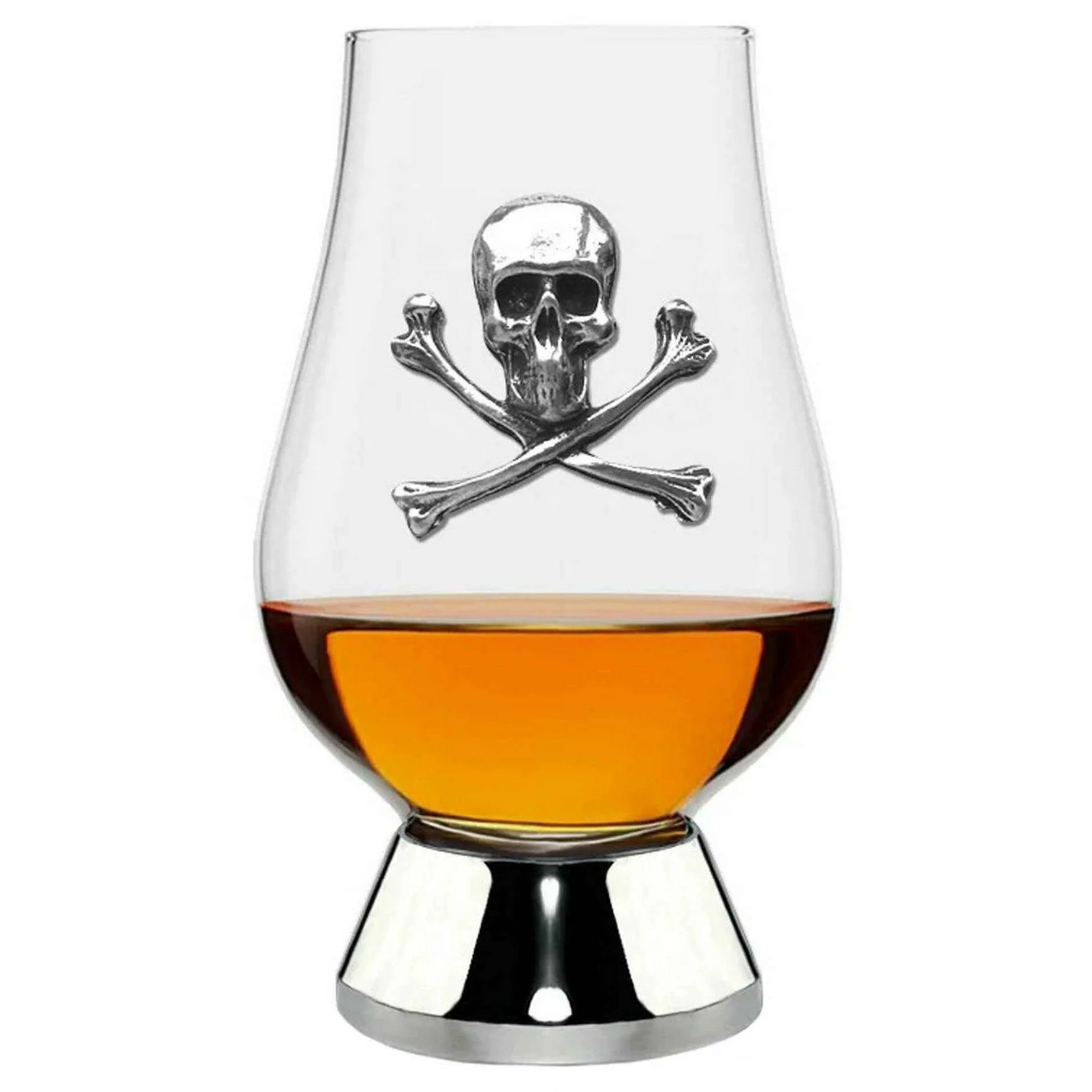 English Pewter Company 70ml Pewter Wee Glencairn Poison Glass - Clear/Silver - Image 2