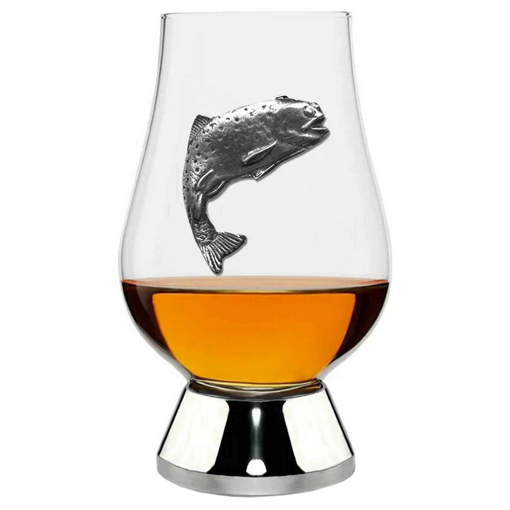 English Pewter Company 70ml Pewter Wee Glencairn Salmon Glass - Clear/Silver - Image 2