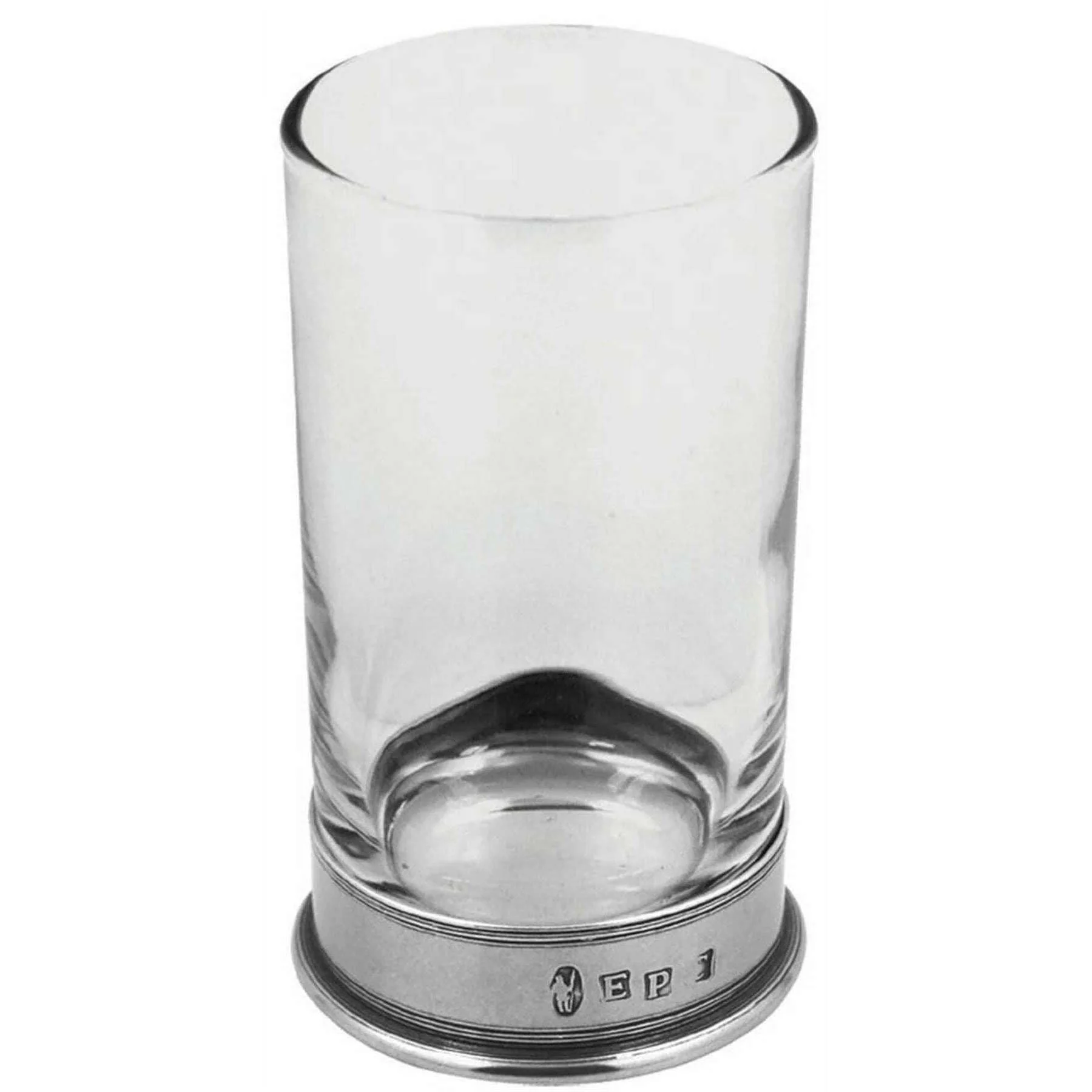 English Pewter Company 8 3/4 Single Vogue Highball Spirit Glass - Clear/Silver