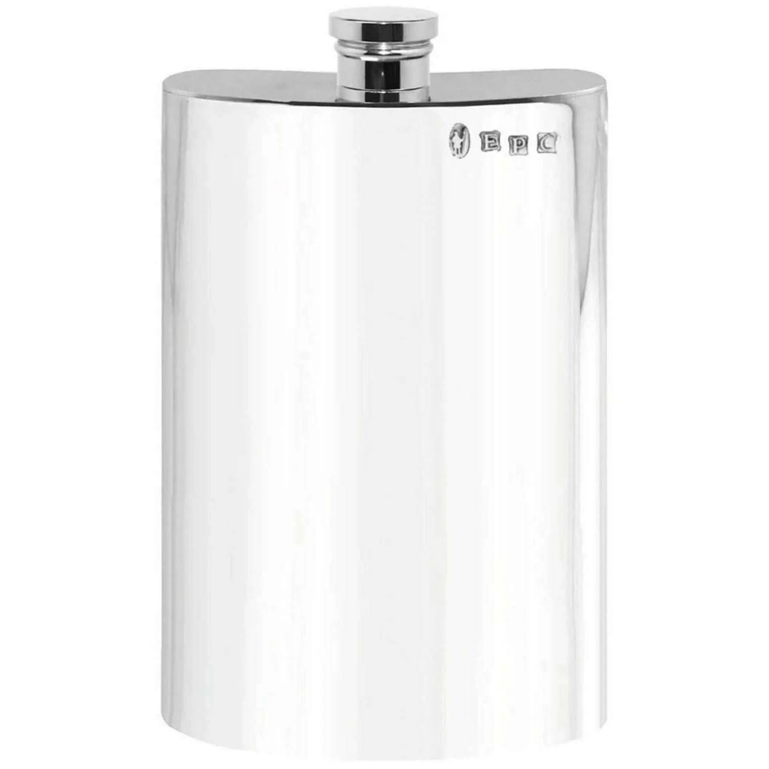 English Pewter Company 8oz Plain Hip Flask - Silver