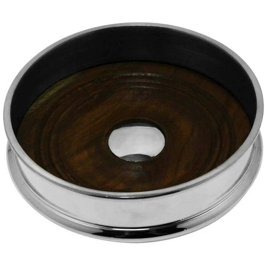 English Pewter Company Champagne Bottle Coaster - Silver/Brown