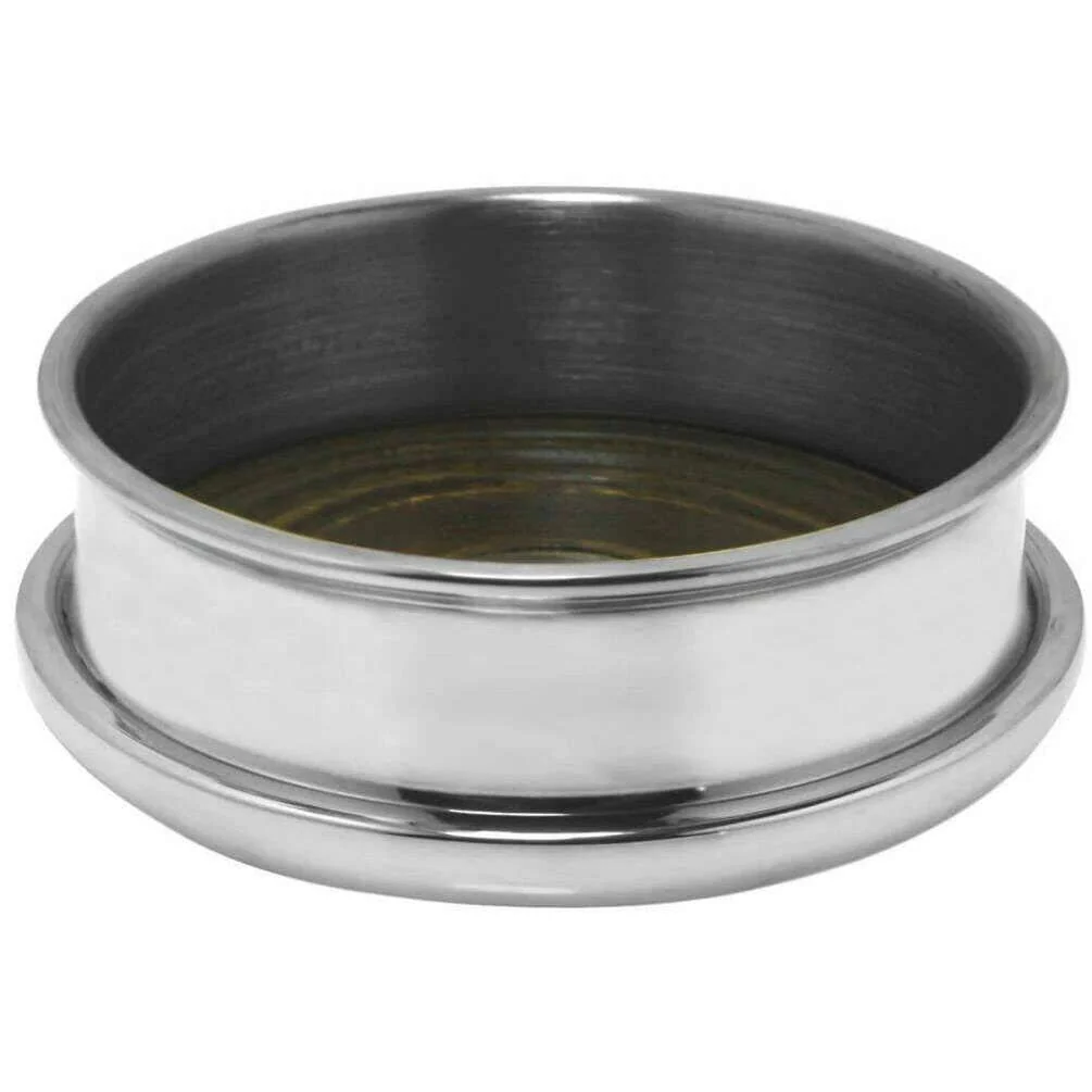 English Pewter Company Classic Wine Bottle Coaster - Silver/Brown - Image 2