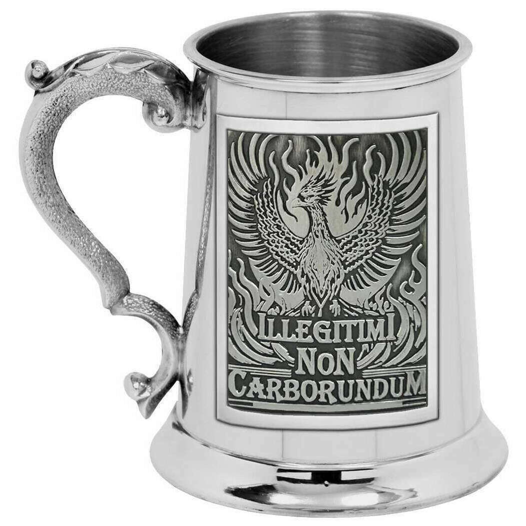 English Pewter Company D-L-T-B-G-Y-D Embossed 1 Pint Tankard - Silver