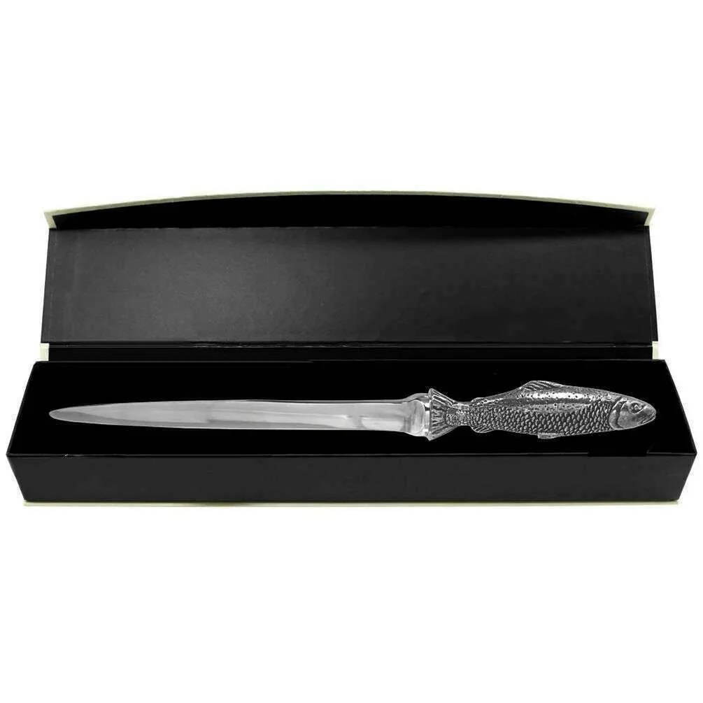 English Pewter Company Fish Handle Letter Opener - Silver - Image 3