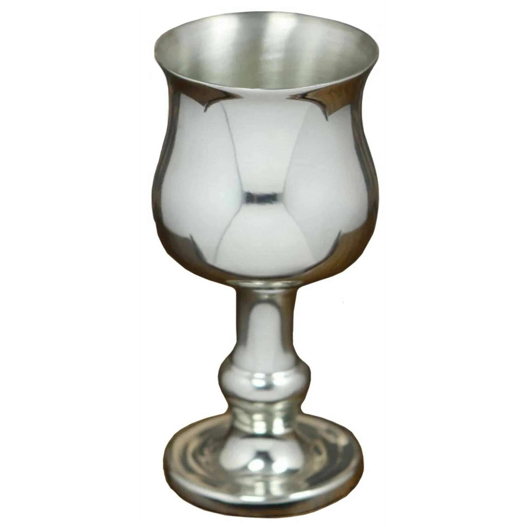 English Pewter Company Large Georgian Goblet - Silver - Image 2