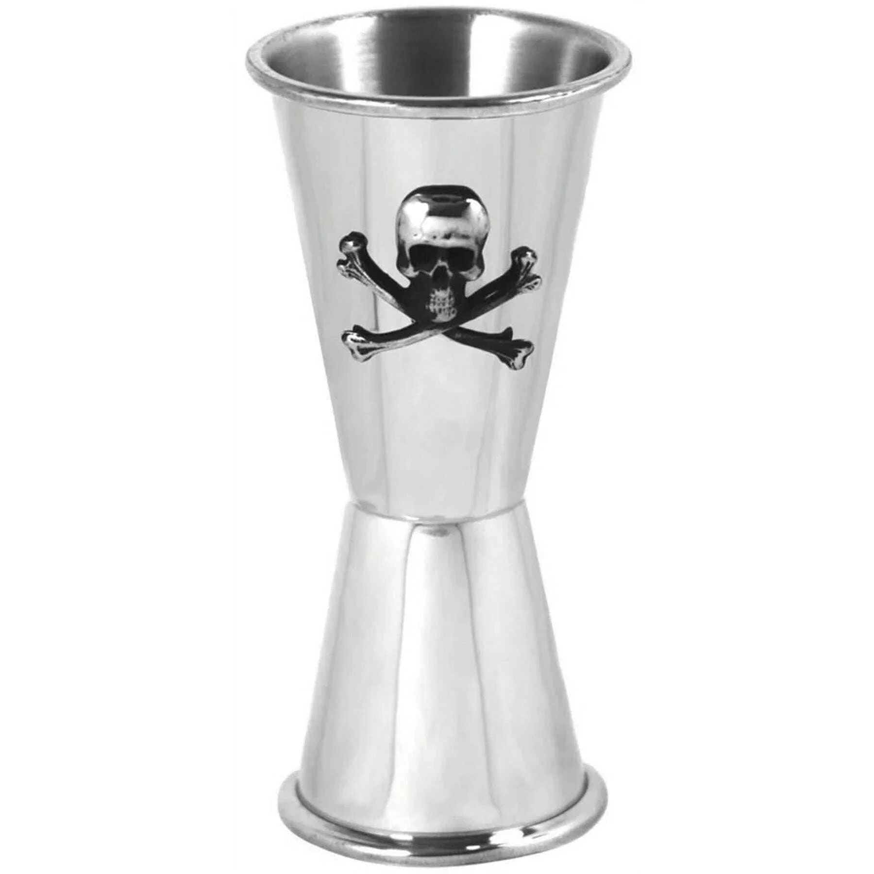 English Pewter Company Single and Double Poison Spirit Measure - Silver