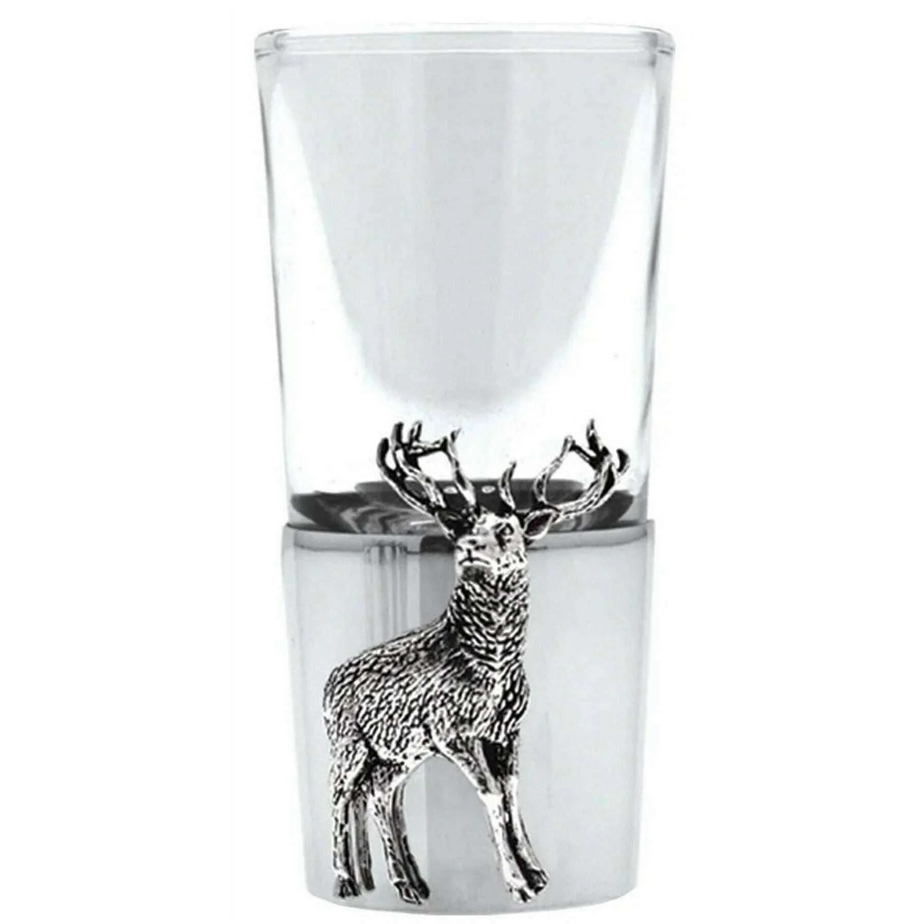 English Pewter Company Stag Shot Glass - Silver/Clear