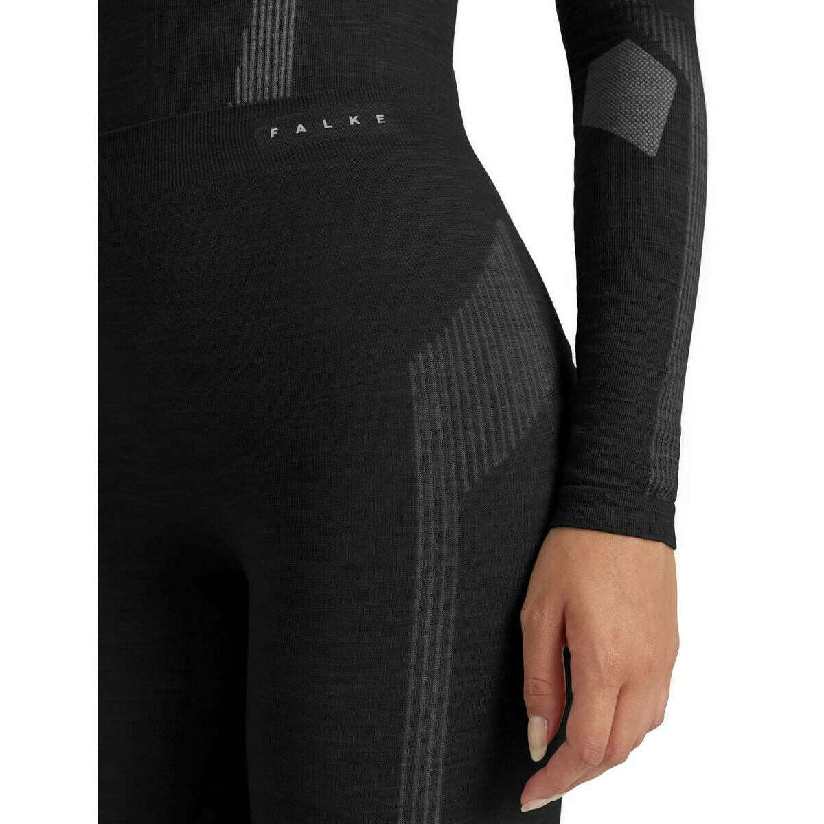 Falke 3/4 Wool Tech Tights - Black - Image 5