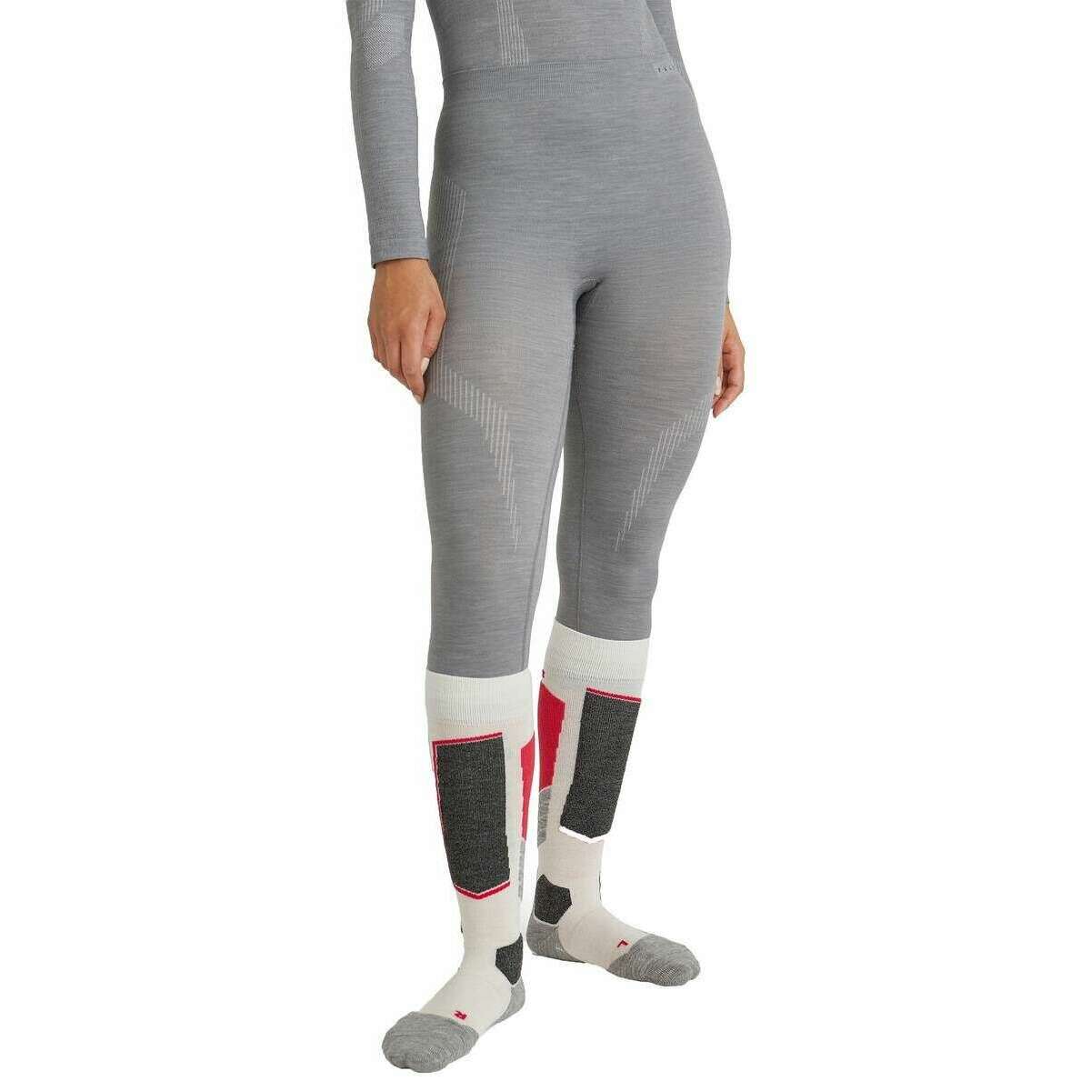 Falke 3/4 Wool Tech Tights - Grey Heather - Image 2