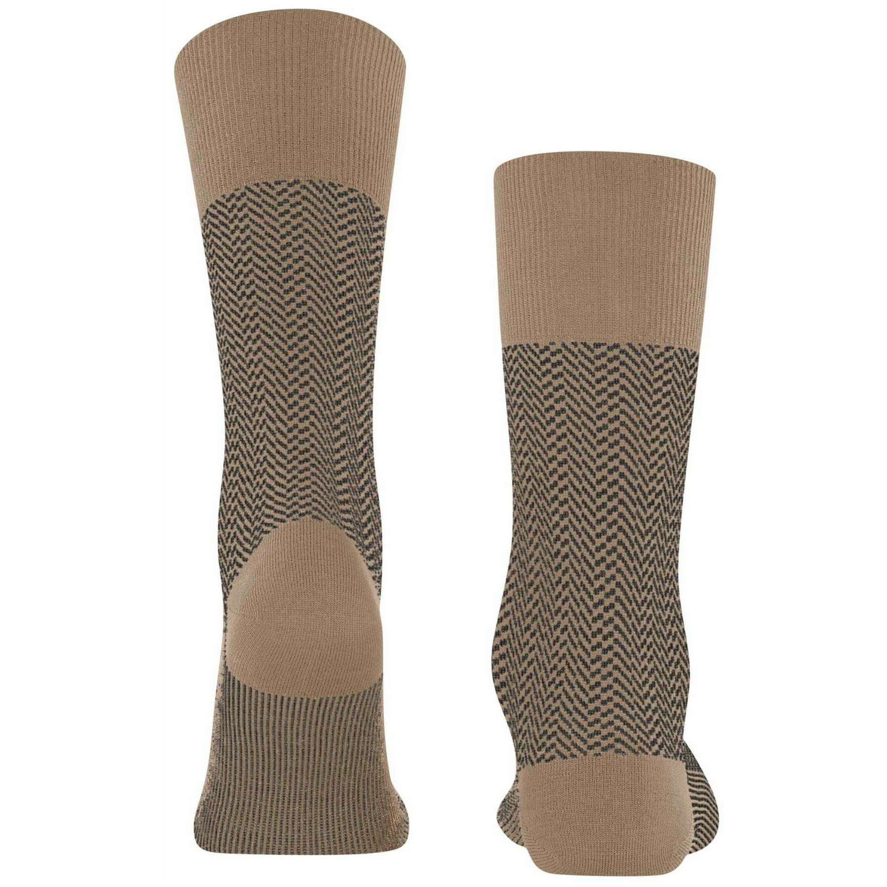Falke Airport Herringstripe Socks - Camel Brown - Image 3