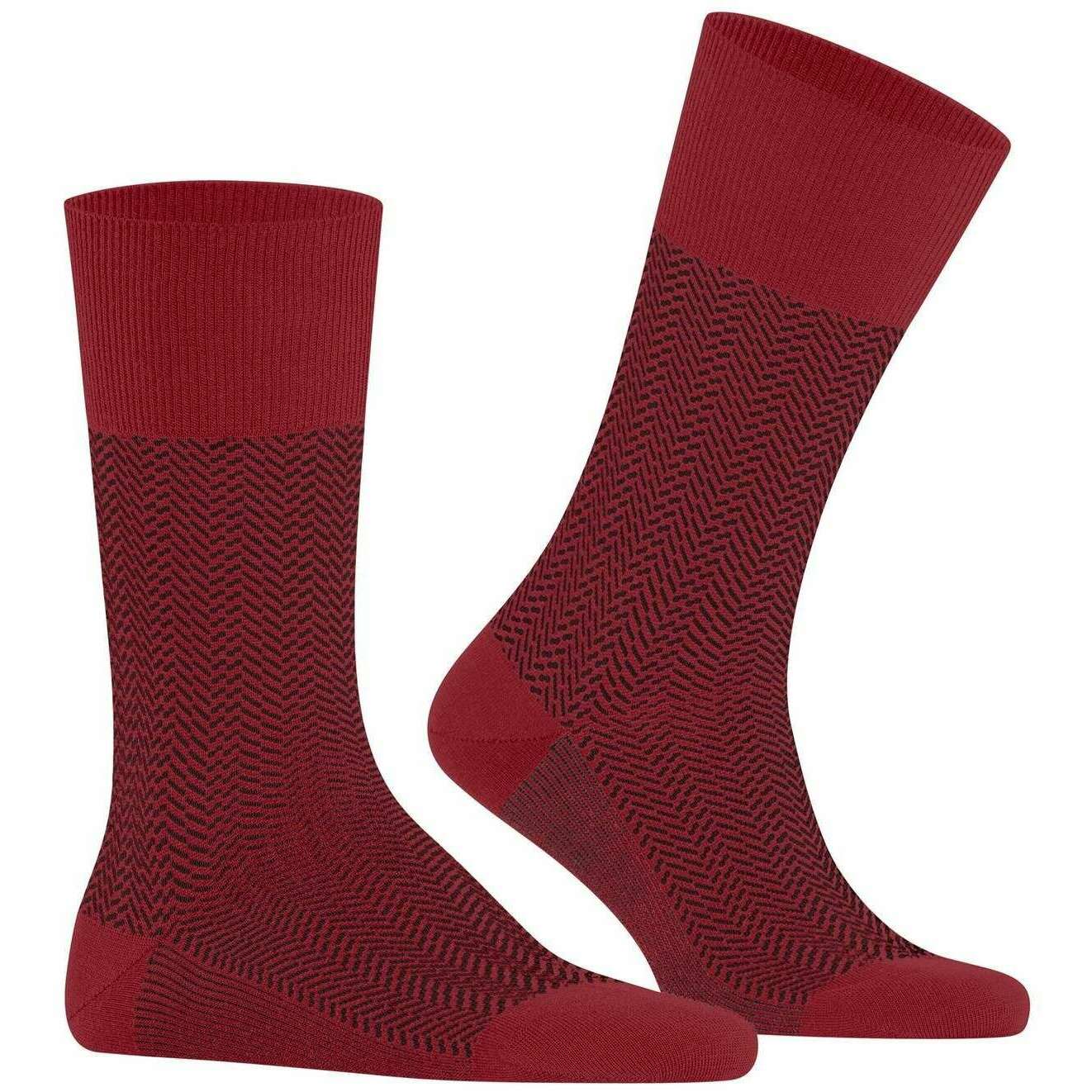 Falke Airport Herringstripe Socks - Ingle Red - Image 2