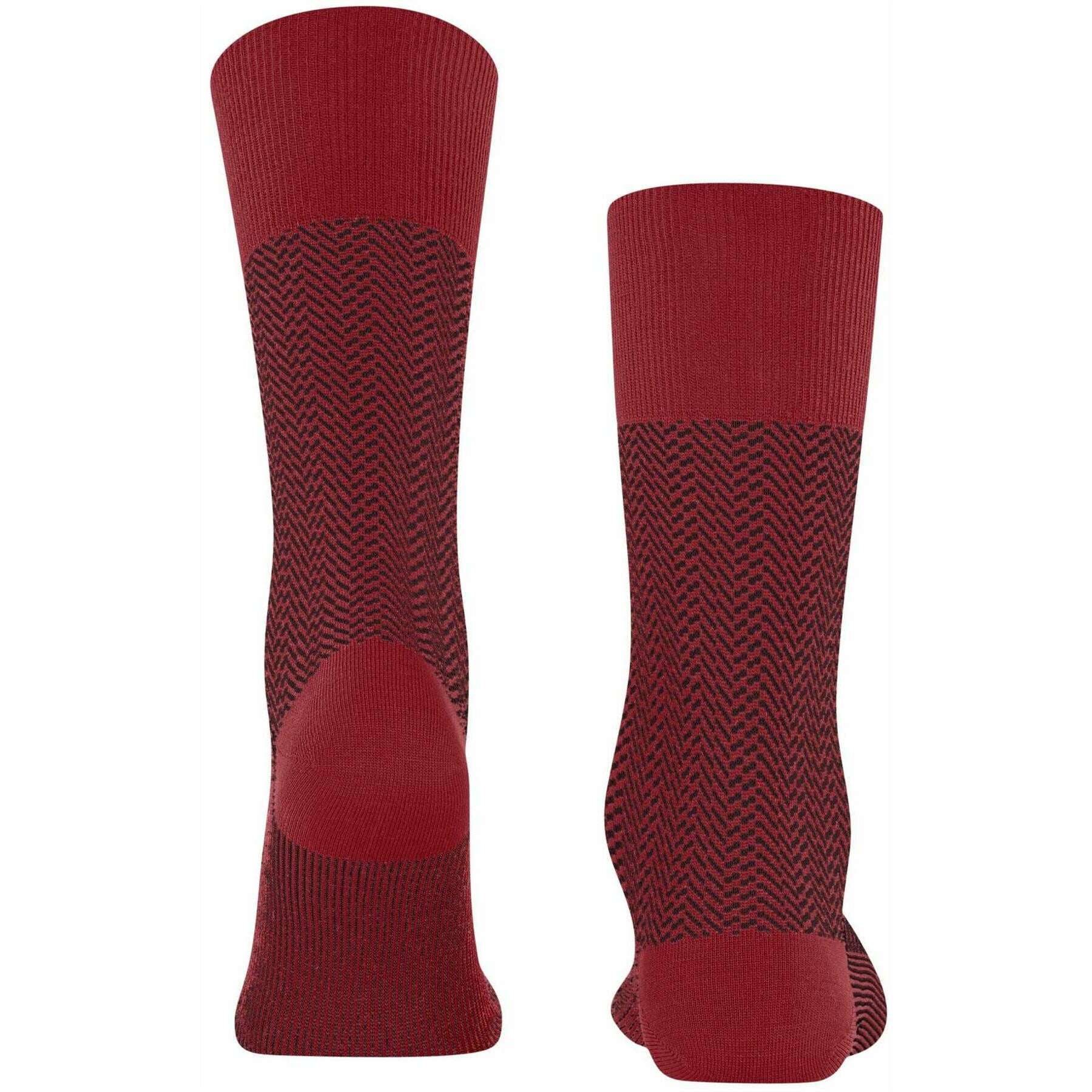 Falke Airport Herringstripe Socks - Ingle Red - Image 3