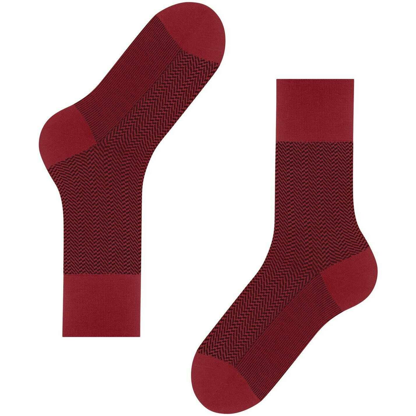 Falke Airport Herringstripe Socks - Ingle Red - Image 5