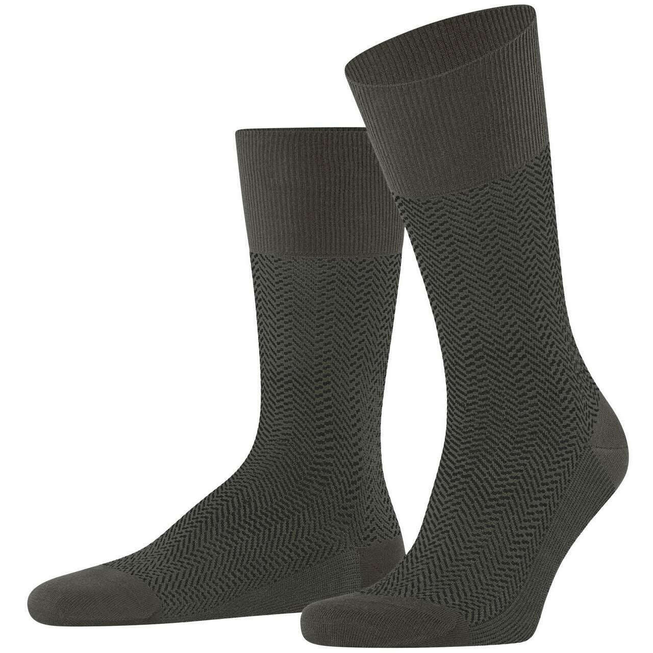 Falke Airport Herringstripe Socks - Military Green